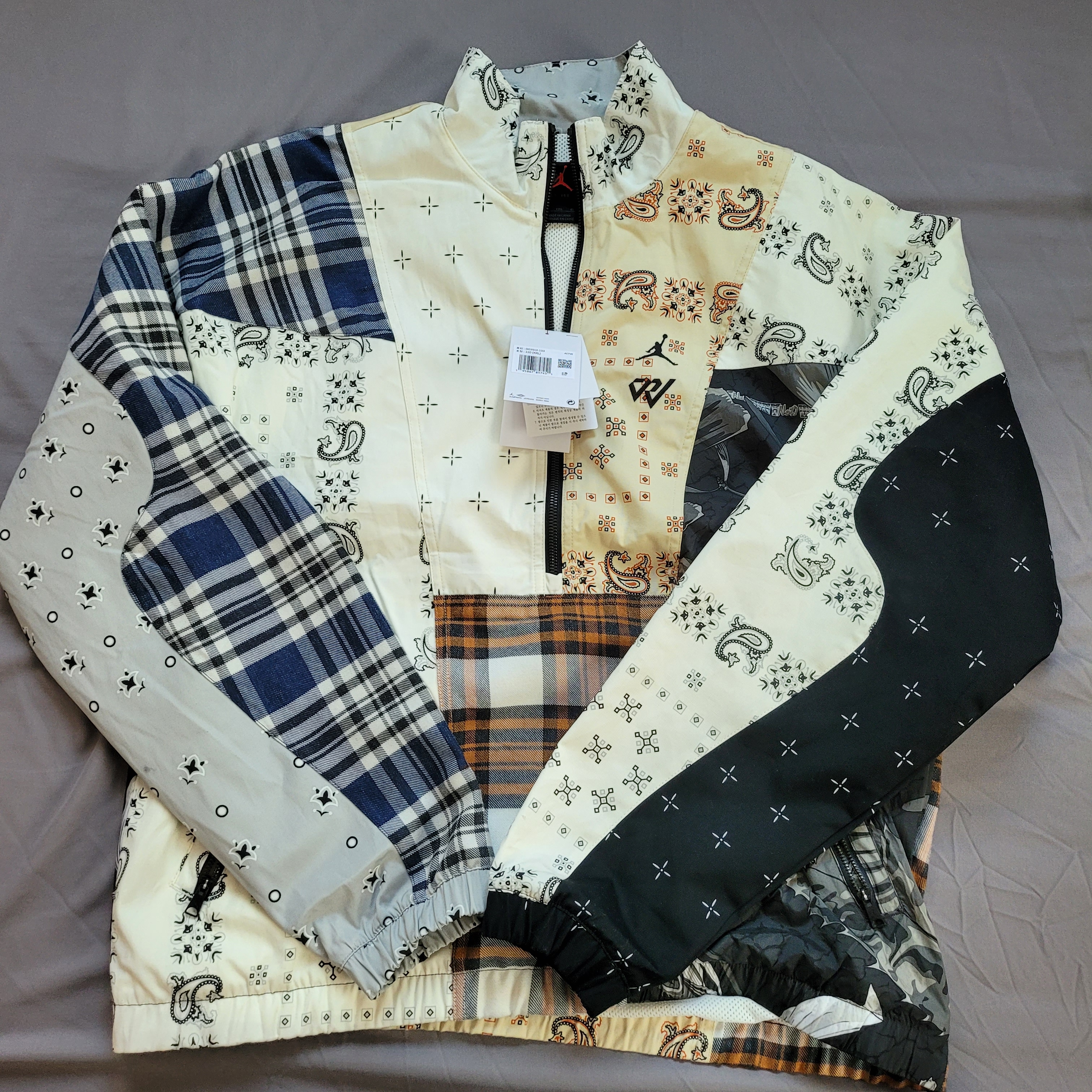 Jordan x Russell Westbrook Why Not Patchwork Half Zip Jacket - Asia 착용 스타일
