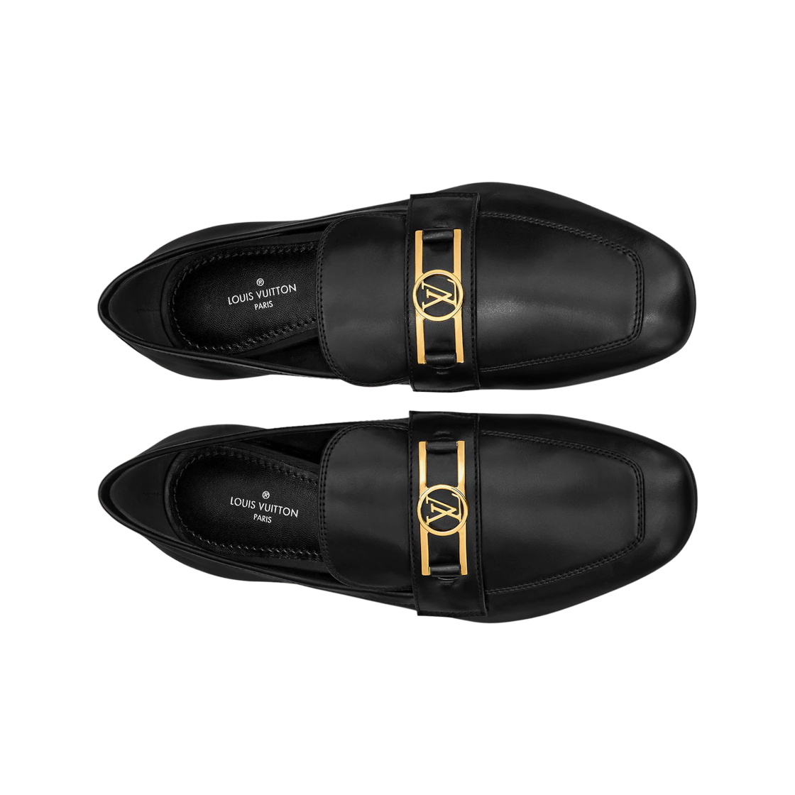 (W) Louis Vuitton Upper Case Flat Loafers Black 상세 이미지 2