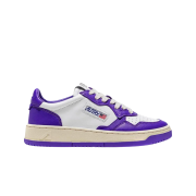 Autry Medalist Low Leather Sneakers Purple White