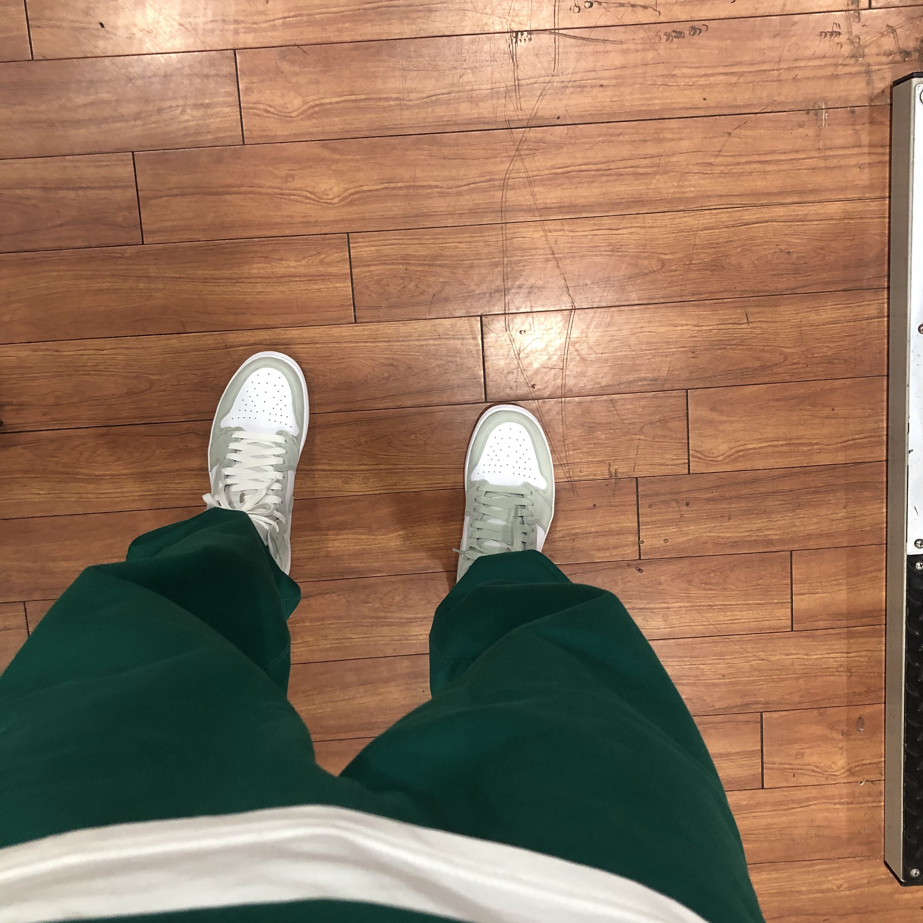 Nike NRG Solo Swoosh Fleece Pants Mystic Green - US/EU, Nike NRG Solo Swoosh Crew Fleece Mystic Green - Asia 착용 스타일 - 2