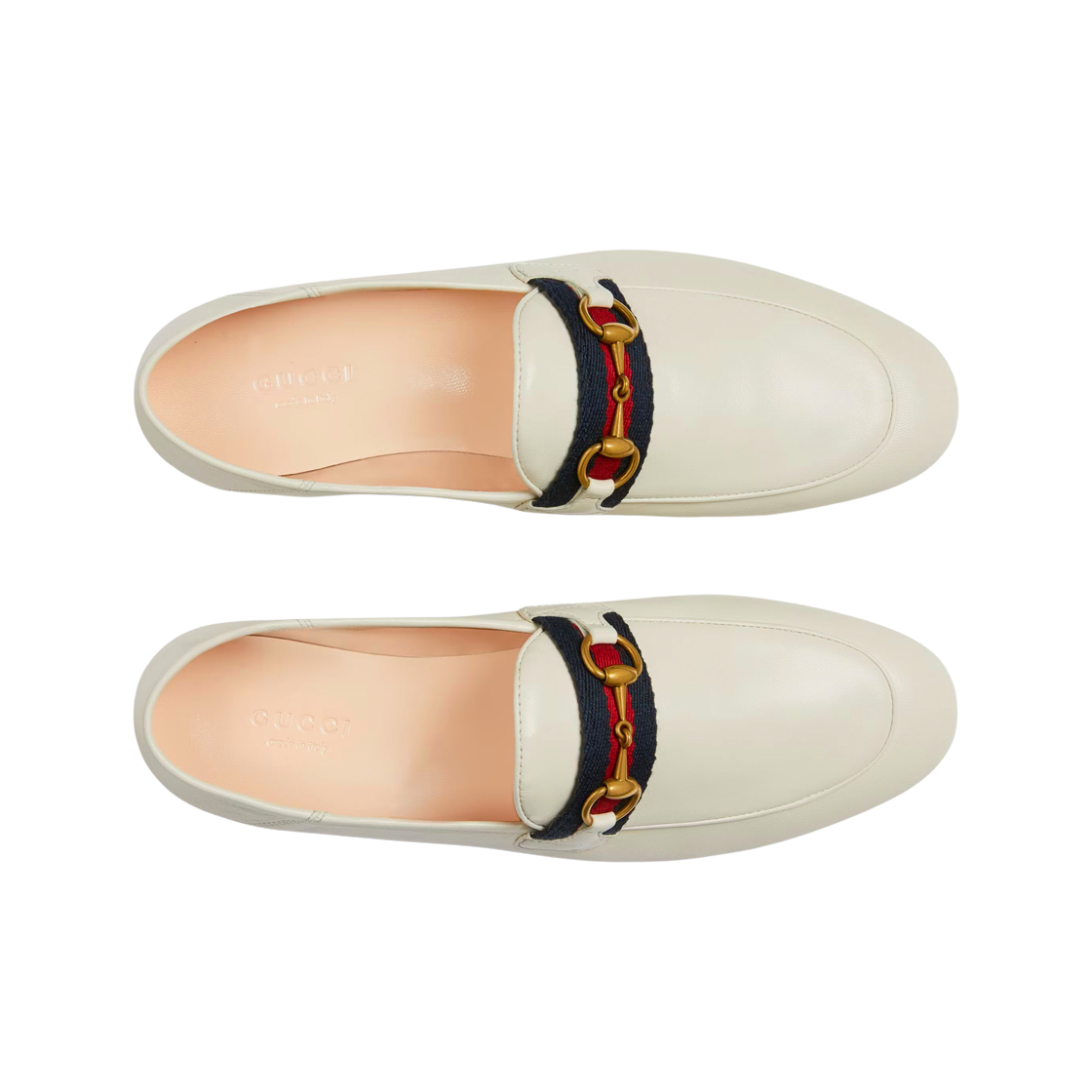 (W) 구찌 웹 로퍼 화이트((W) Gucci Loafers with Web White) - 2