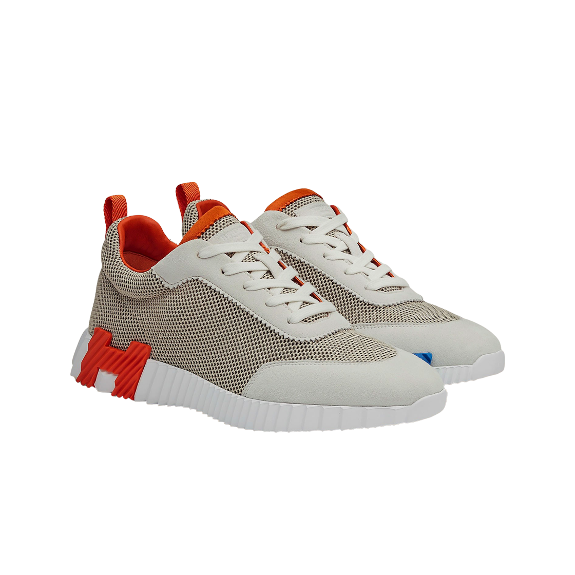 에르메스 바운싱 스니커즈 메쉬 스웨이드 고트스킨 & 멀티꼴로르 베쥬(Hermes Bouncing Sneakers Mesh Suede Goatskin & Multicolore Beige) - 2