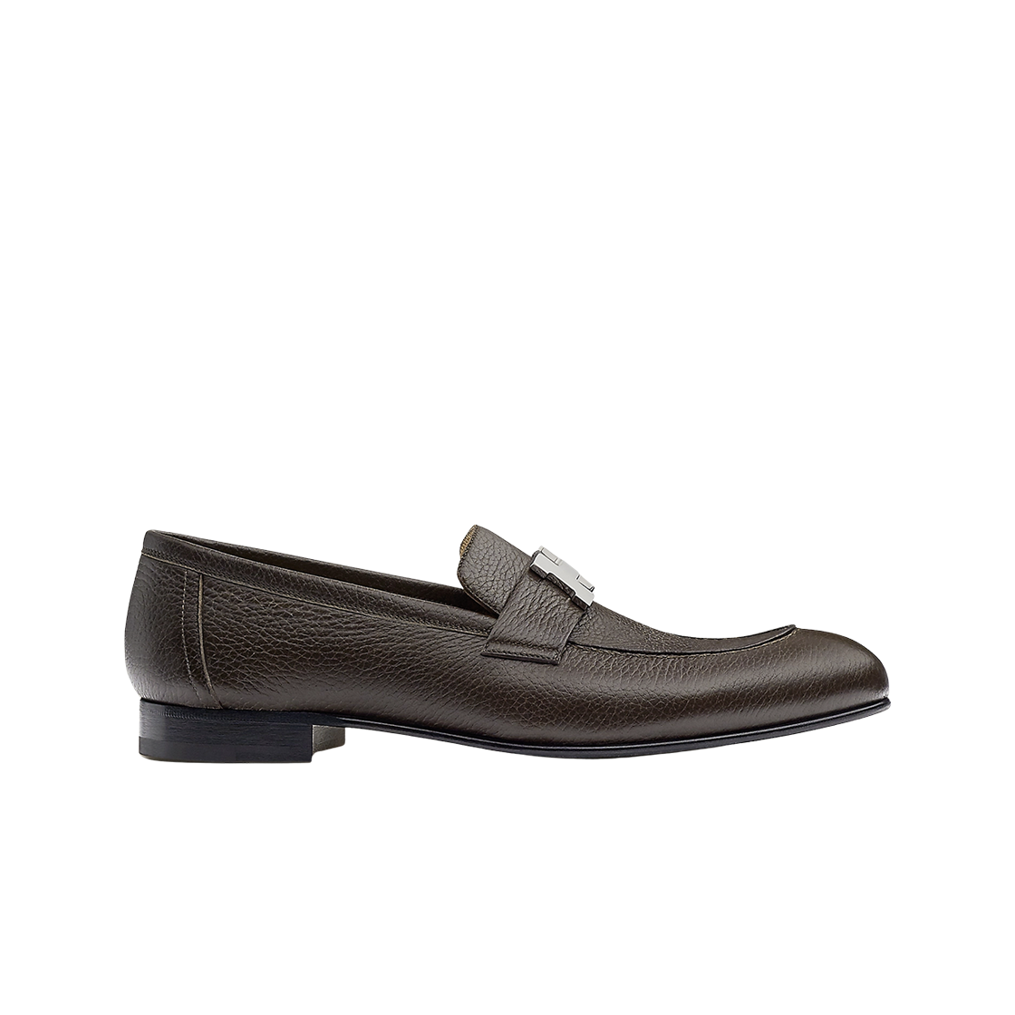 에르메스 파리 로퍼 디어스킨 & 팔라듐 하드웨어 마론 에벤(Hermes Paris Loafers Deerskin & Palladium Marron Ebene) - 1
