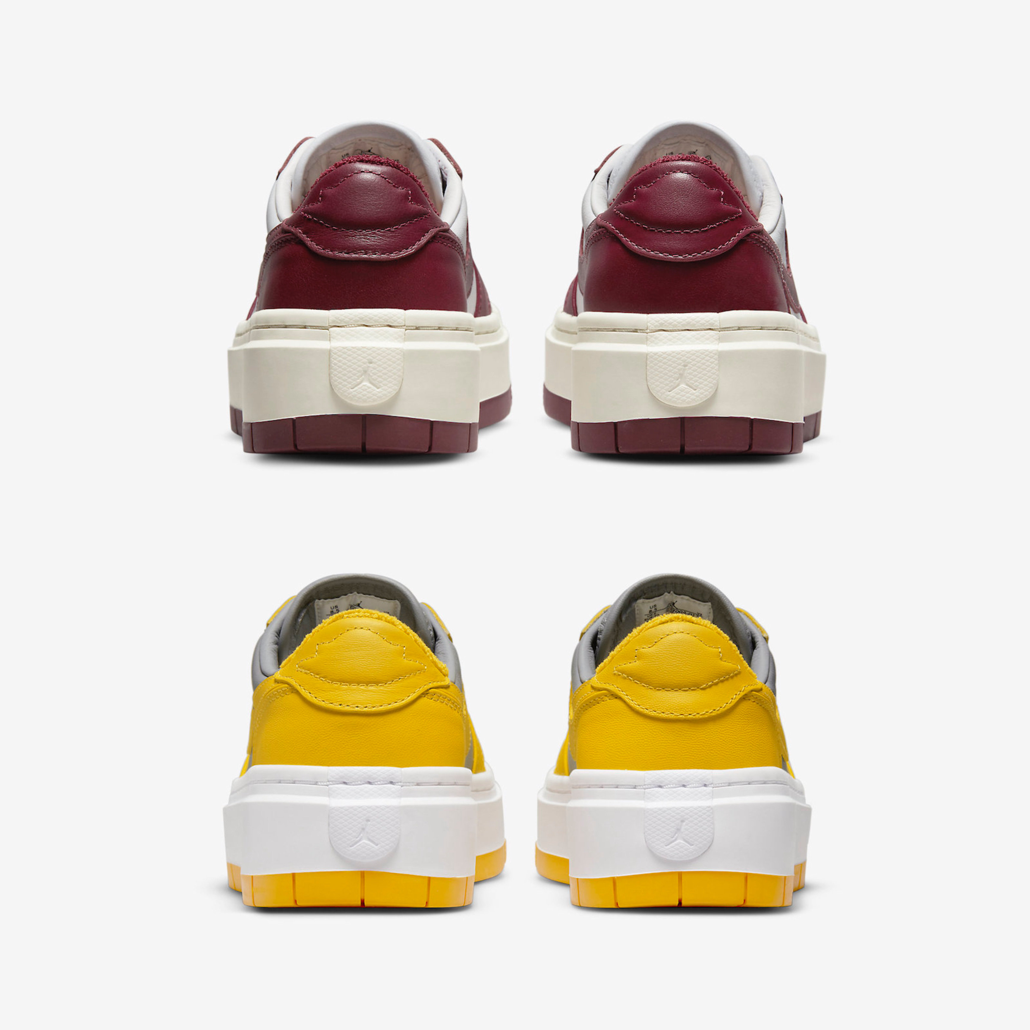 (W) Jordan 1 Elevate Low Dark Beetroot, (W) Jordan 1 Elevate Low Cement Grey Varsity Maize 착용 스타일 - 4