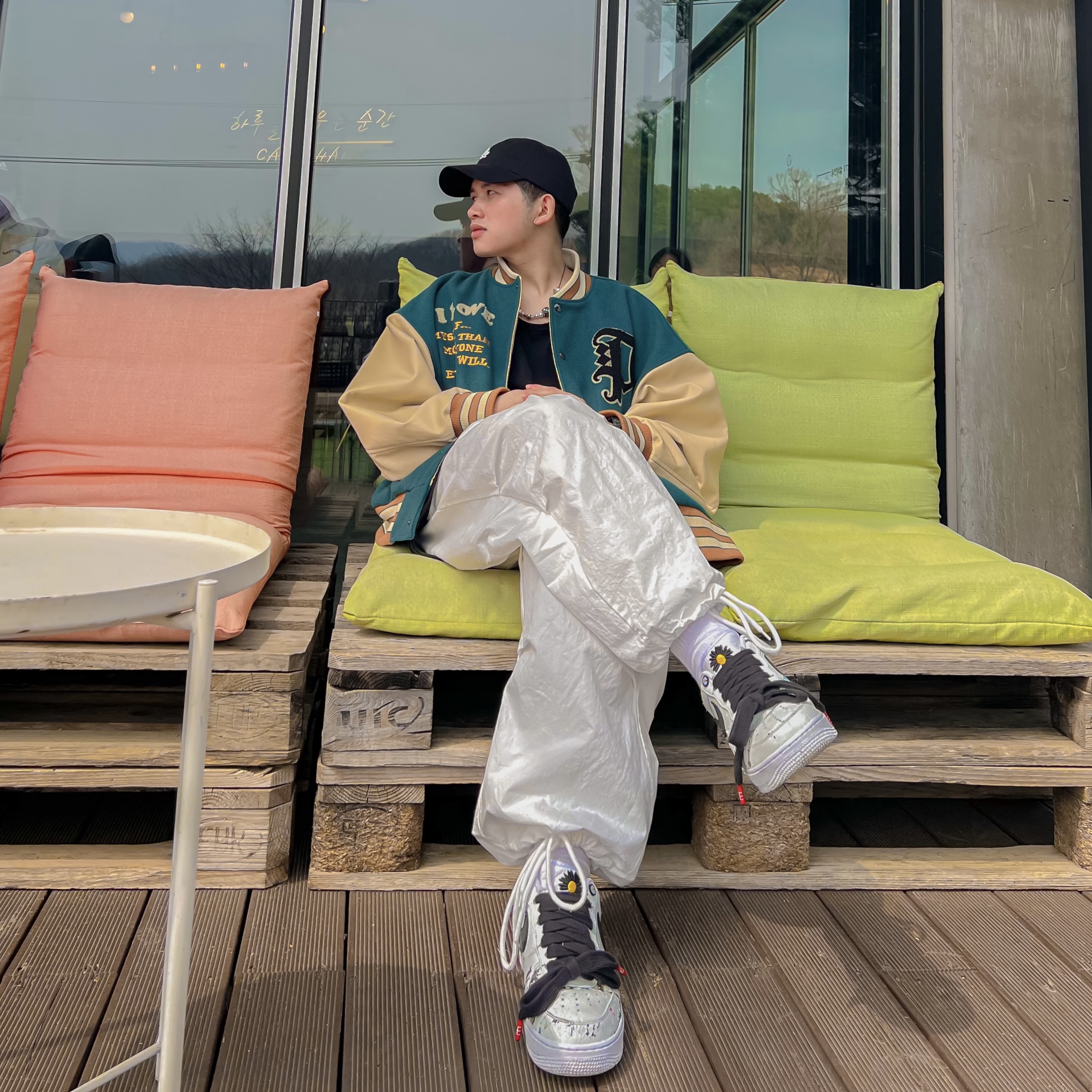 Nike x Peaceminusone Air Force 1 Low Para-Noise 2.0 착용 스타일