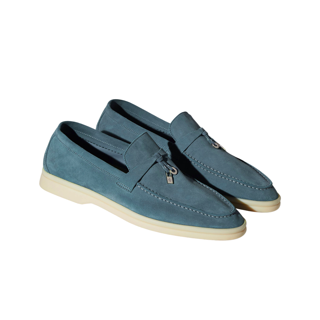 (W) 로로 피아나 썸머 참 워크 스웨이드 카프스킨 스타리 사파이어((W) Loro Piana Summer Charms Walk Suede Calfskin Starry Sapphire) - 2