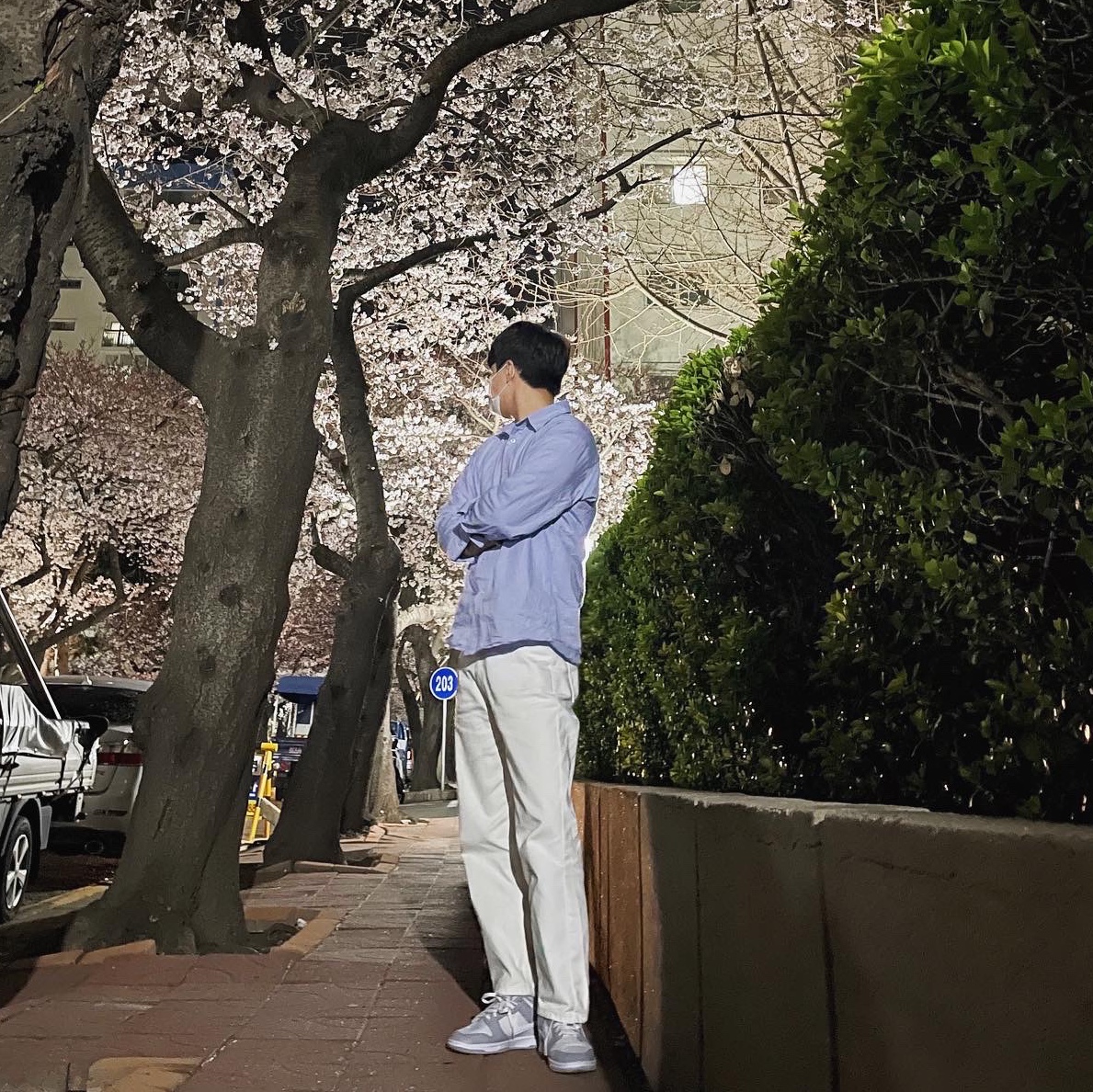 Nike Dunk Low Retro Wolf Grey 착용 스타일 - 2