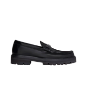Celine Margaret Chunky Triomphe Loafers In Polished Bull Black