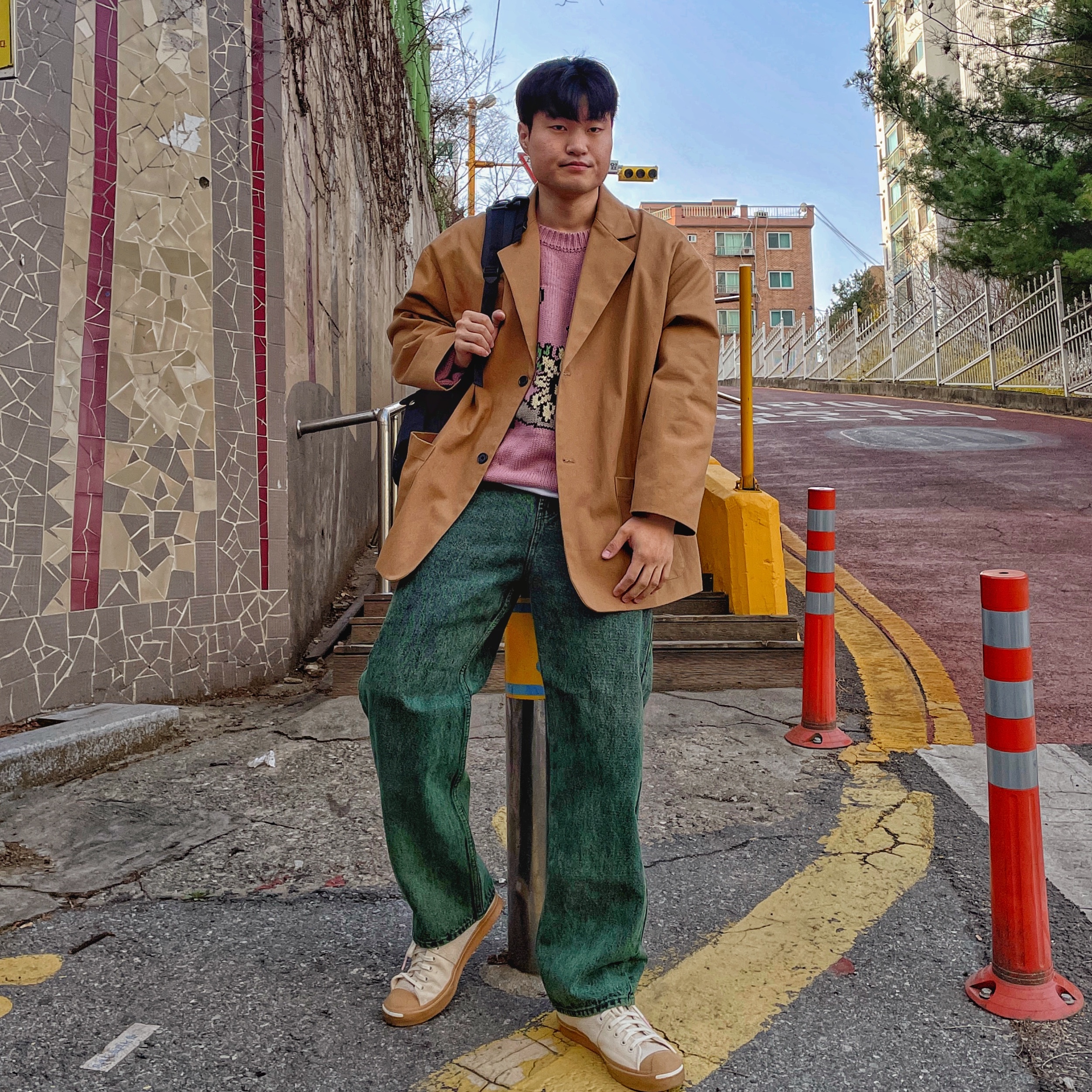 Converse x Todd Snyder Jack Purcell Ox Egret 착용 스타일