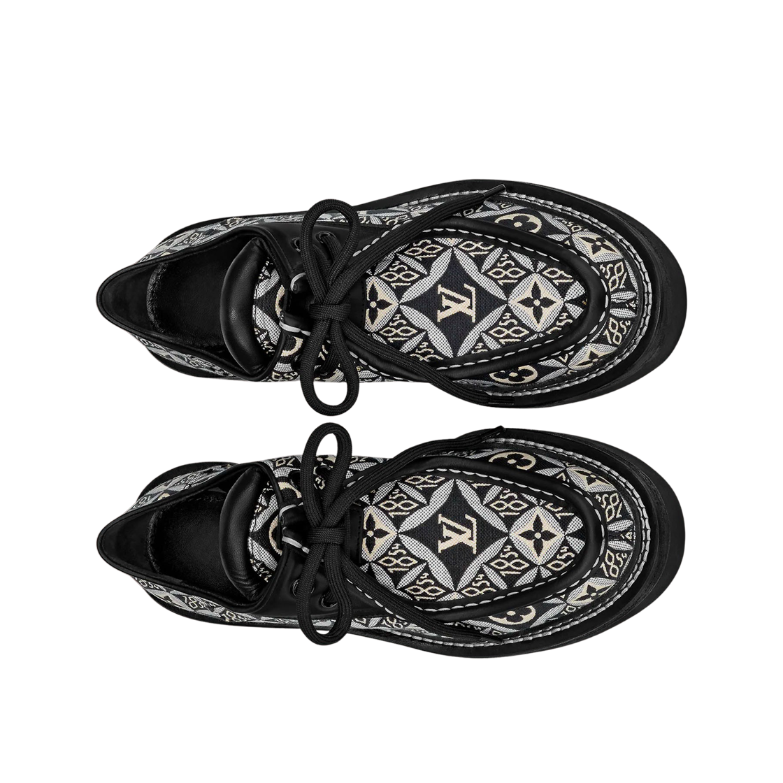 (W) 루이비통 신스 1854 보부르 플랫폼 더비 자카드 그레이((W) Louis Vuitton Since 1854 Beaubourg Platform Derby Jacquard Grey) - 2