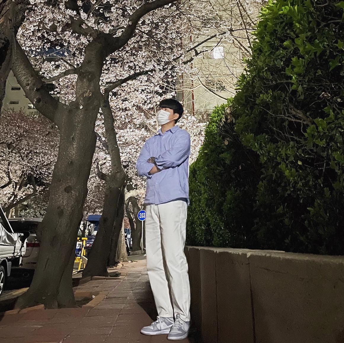 Nike Dunk Low Retro Wolf Grey 착용 스타일 - 1