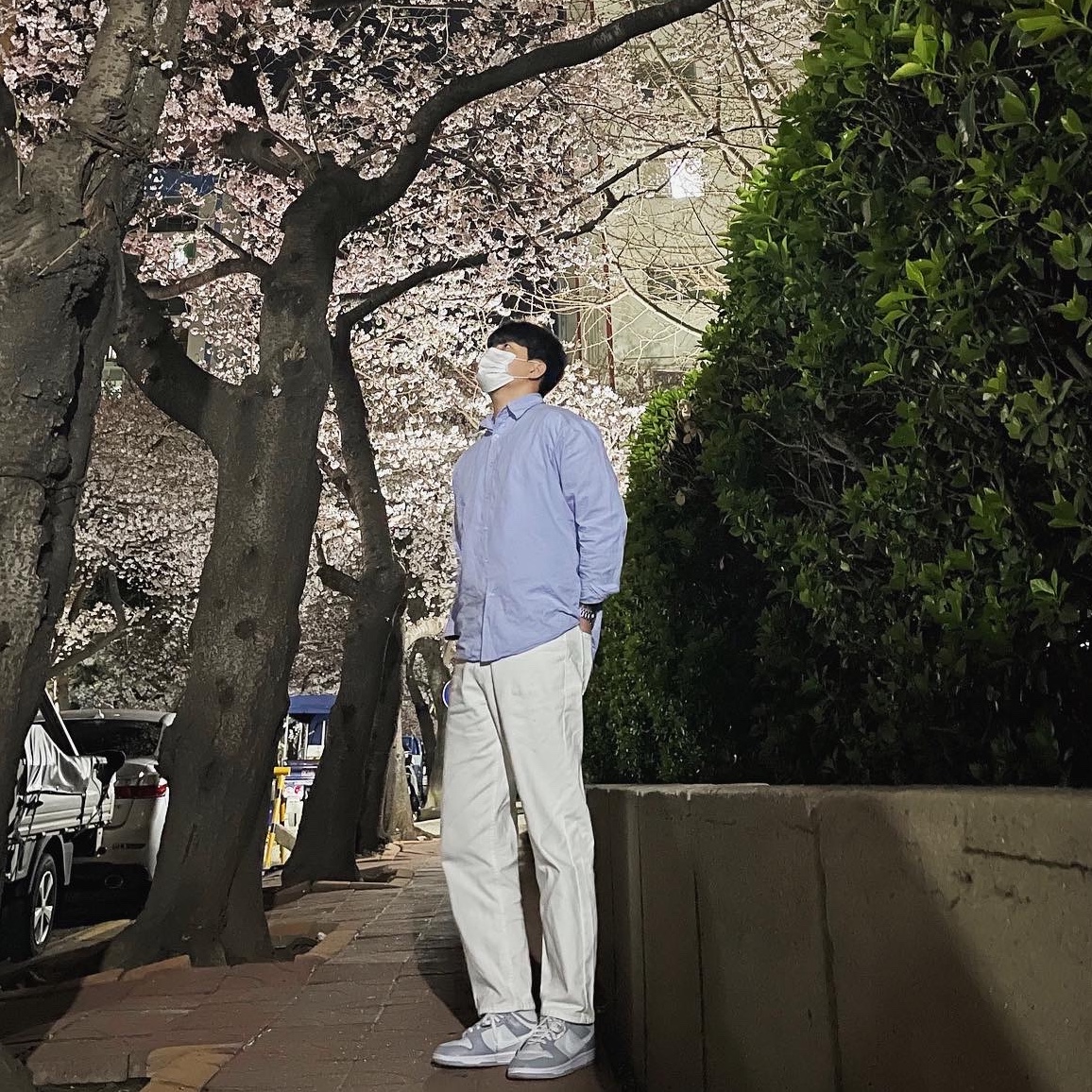 Nike Dunk Low Retro Wolf Grey 착용 스타일 - 3