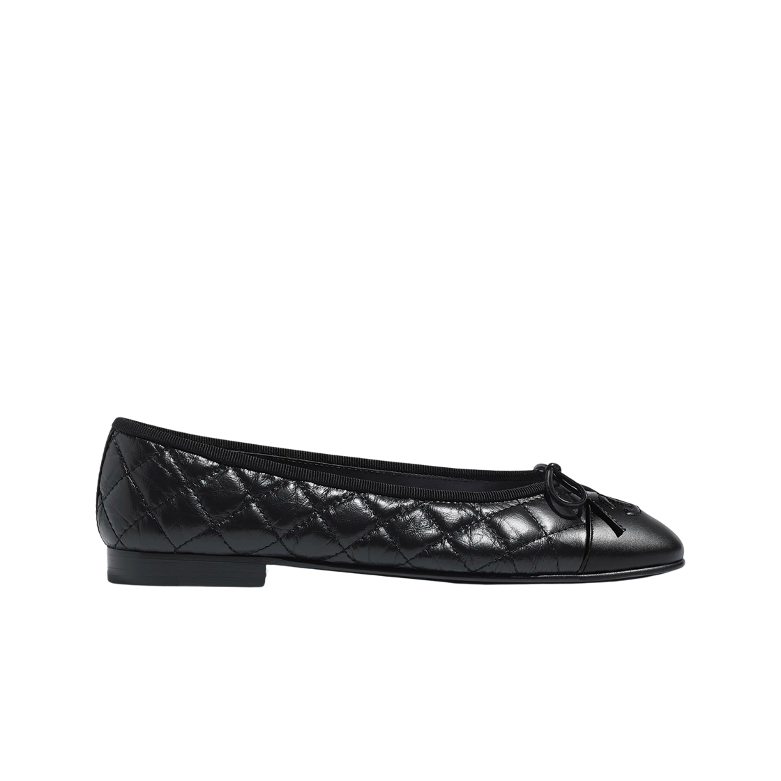 (W) 샤넬 발레리나 플랫 빈티지 카프스킨 & 블랙((W) Chanel Ballerina Flat Aged Calfskin & Black)