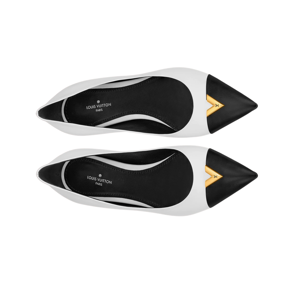 - (W) Louis Vuitton Heartbreaker Flat Ballerina Black White - #2