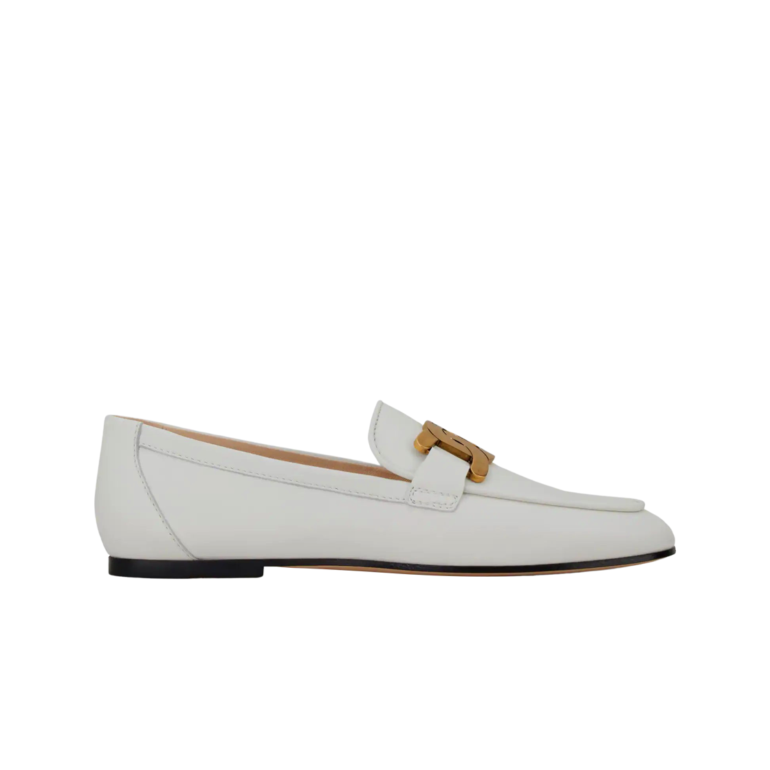 (W) 토즈 케이트 레더 로퍼 화이트((W) Tod's Kate Leather Loafers White)