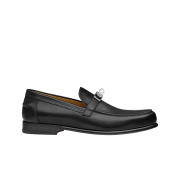 Hermes Destin Loafers Calfskin & Palladium Noir