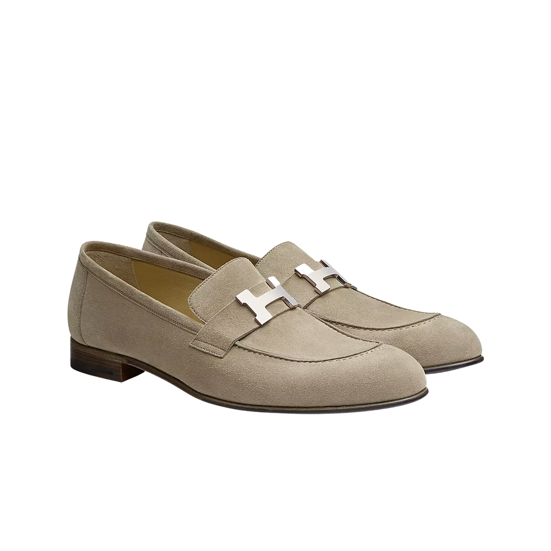 에르메스 파리 로퍼 스웨이드 고트스킨 & 팔라듐 하드웨어 베쥬 사블르(Hermes Paris Loafers Suede Goatskin & Palladium Beige Sable) - 2