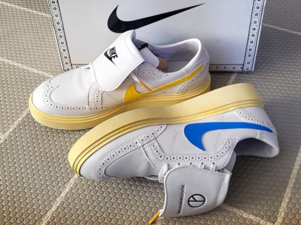 Nike x Peaceminusone Kwondo1 White 착용 스타일 - 4
