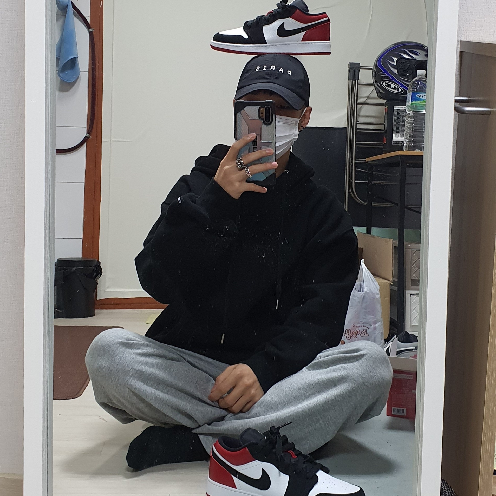 (GS) Jordan 1 Low Black Toe 착용 스타일