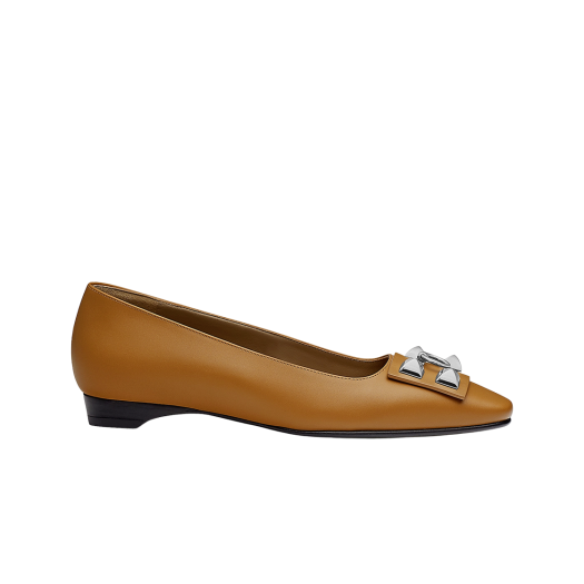 (W) Hermes Danseuse Ballerinas Calfskin & Palladium Beige Dore