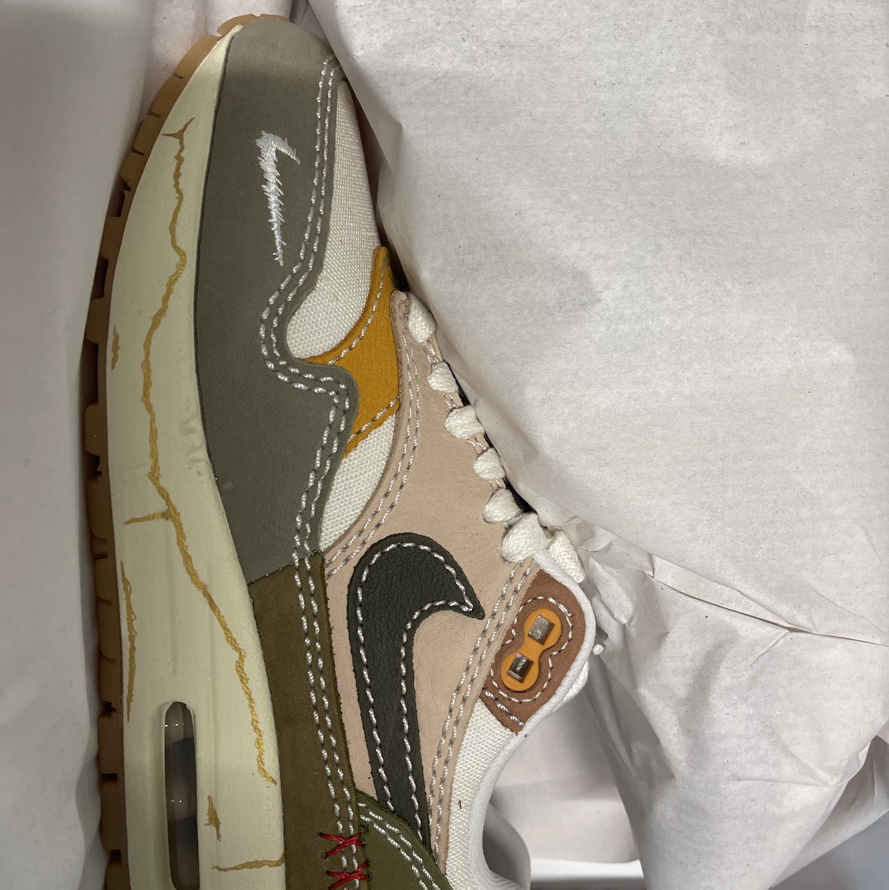 (W) Nike Air Max 1 Premium Wabisabi 착용 스타일 - 2