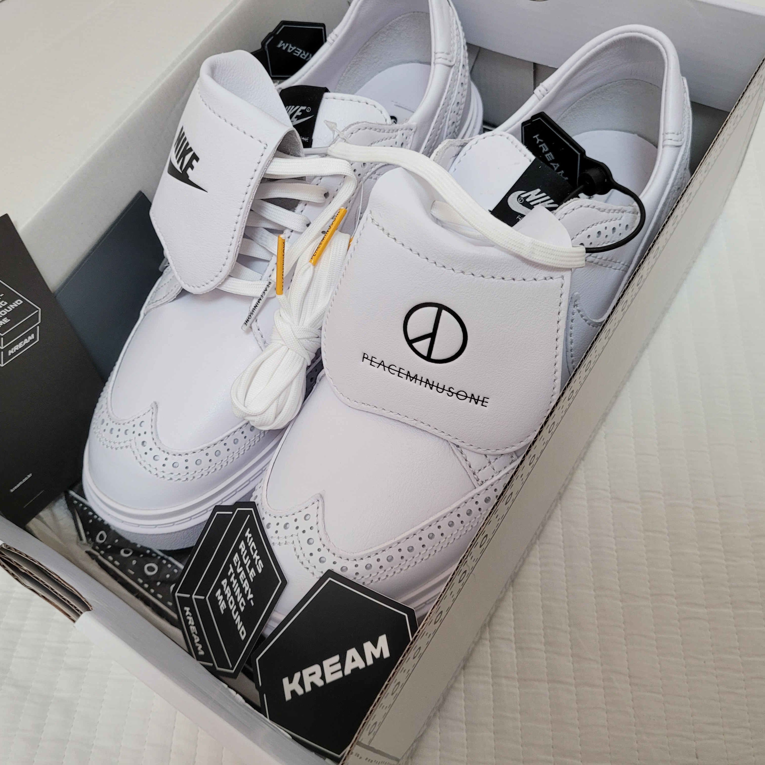 Nike x Peaceminusone Kwondo1 White 착용 스타일 - 5
