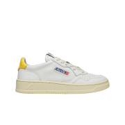 Autry Medalist Low Leather Sneakers White Yellow