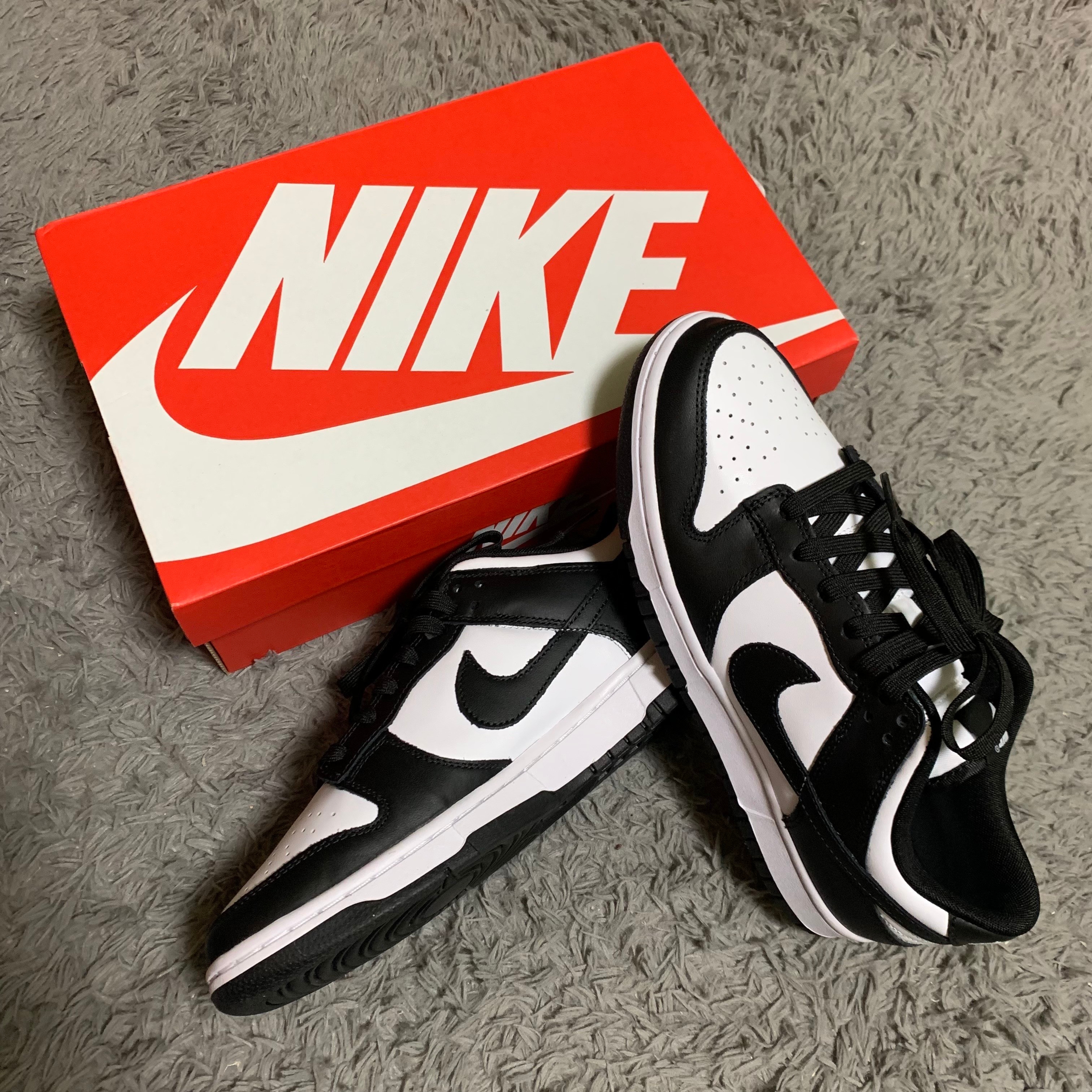Nike Dunk Low Retro Black, (W) Nike Dunk Low Black 착용 스타일 - 1