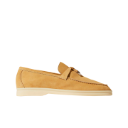 (W) Loro Piana Summer Charms Walk Suede Calfskin Egypt Rock