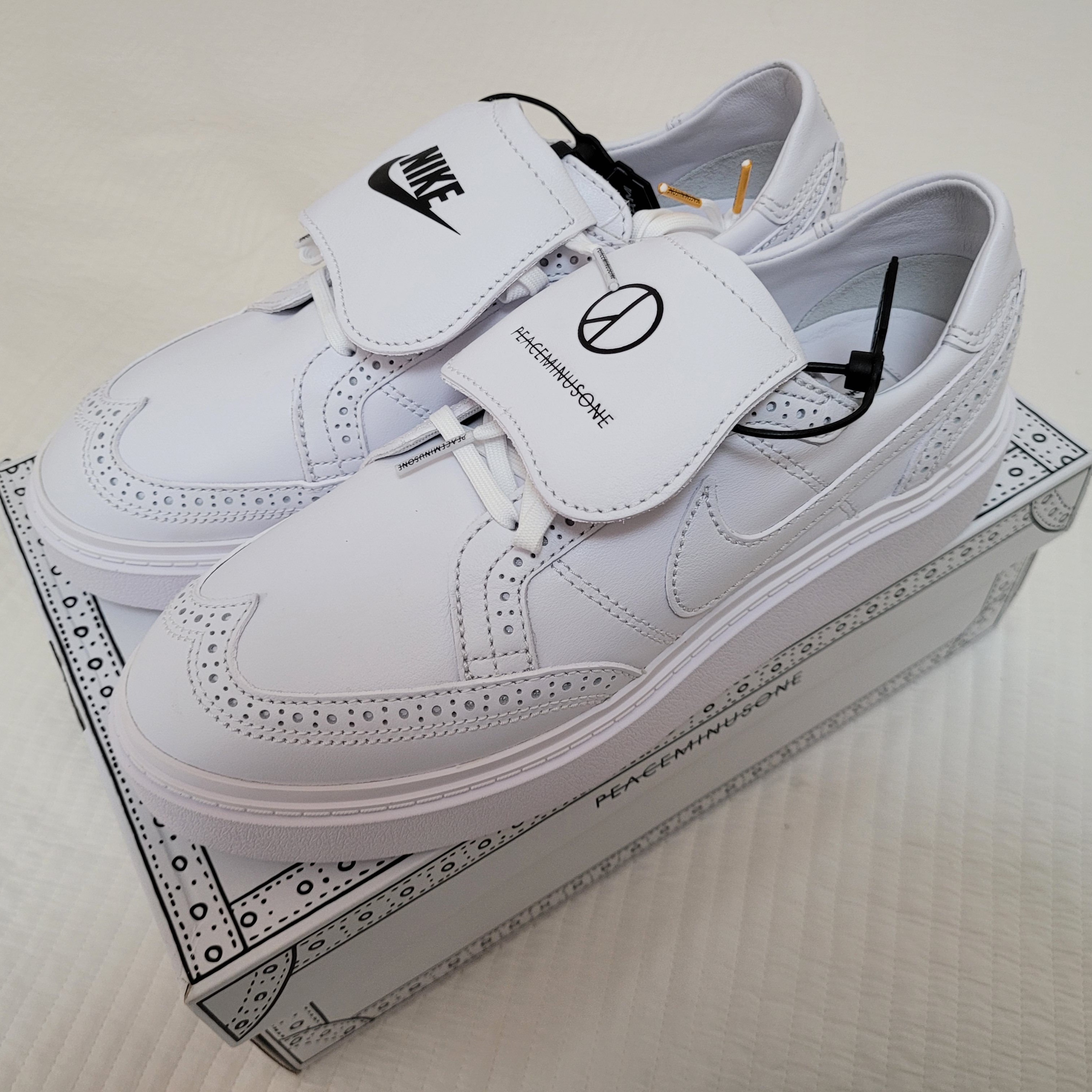 Nike x Peaceminusone Kwondo1 White 착용 스타일 - 1