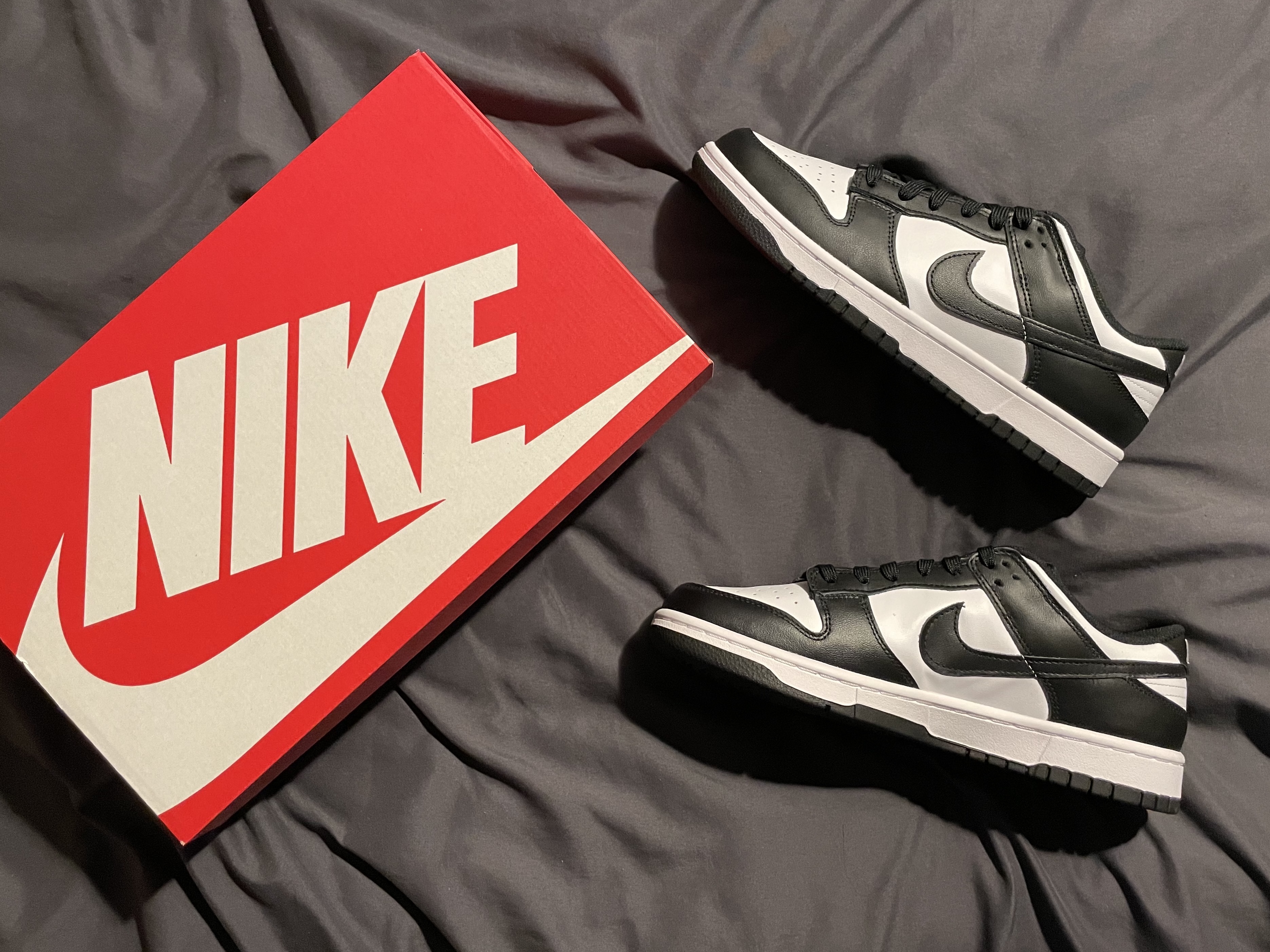 Nike Dunk Low Retro Black, (W) Nike Dunk Low Black 착용 스타일 - 1