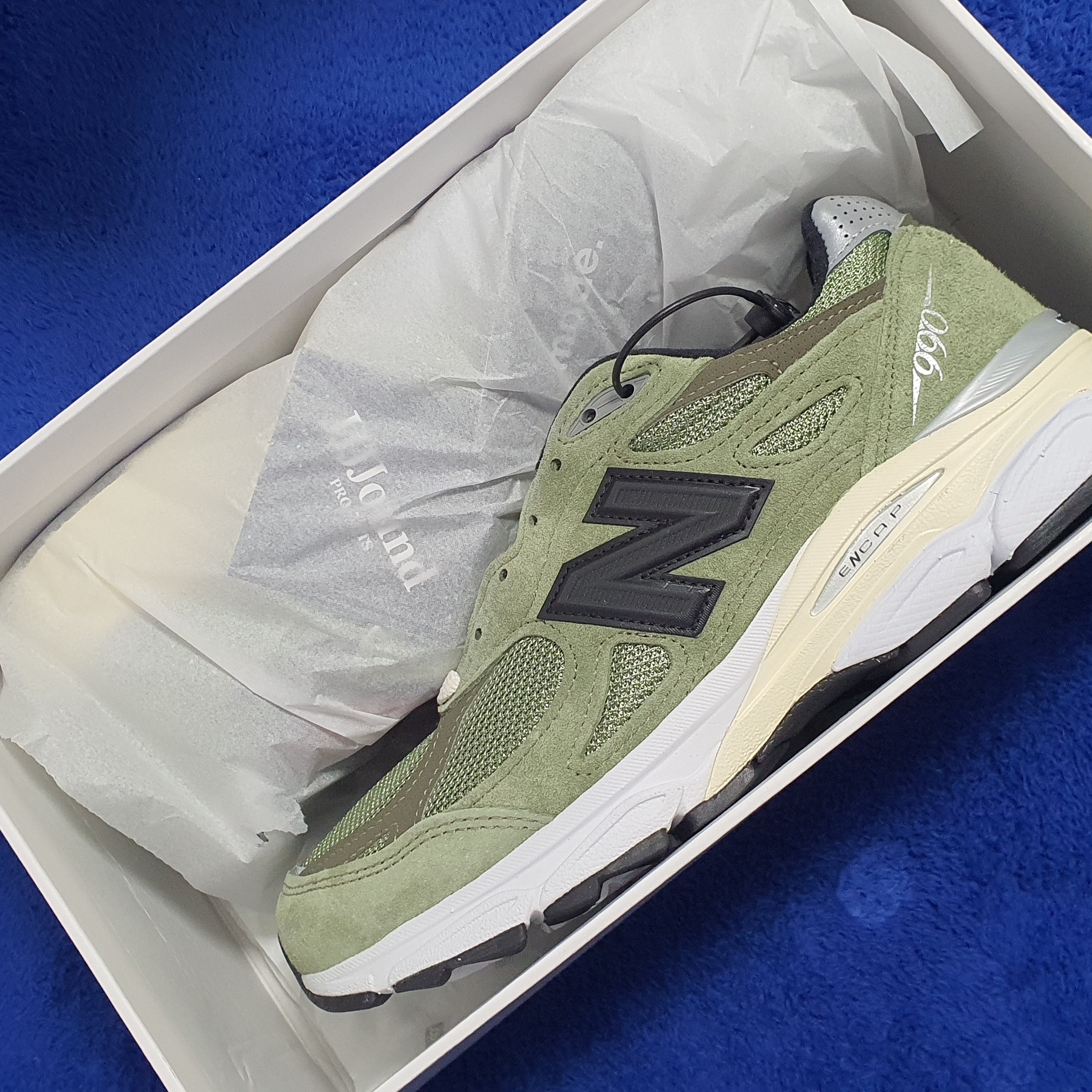 New Balance x JJJJound 990v3 Olive 착용 스타일