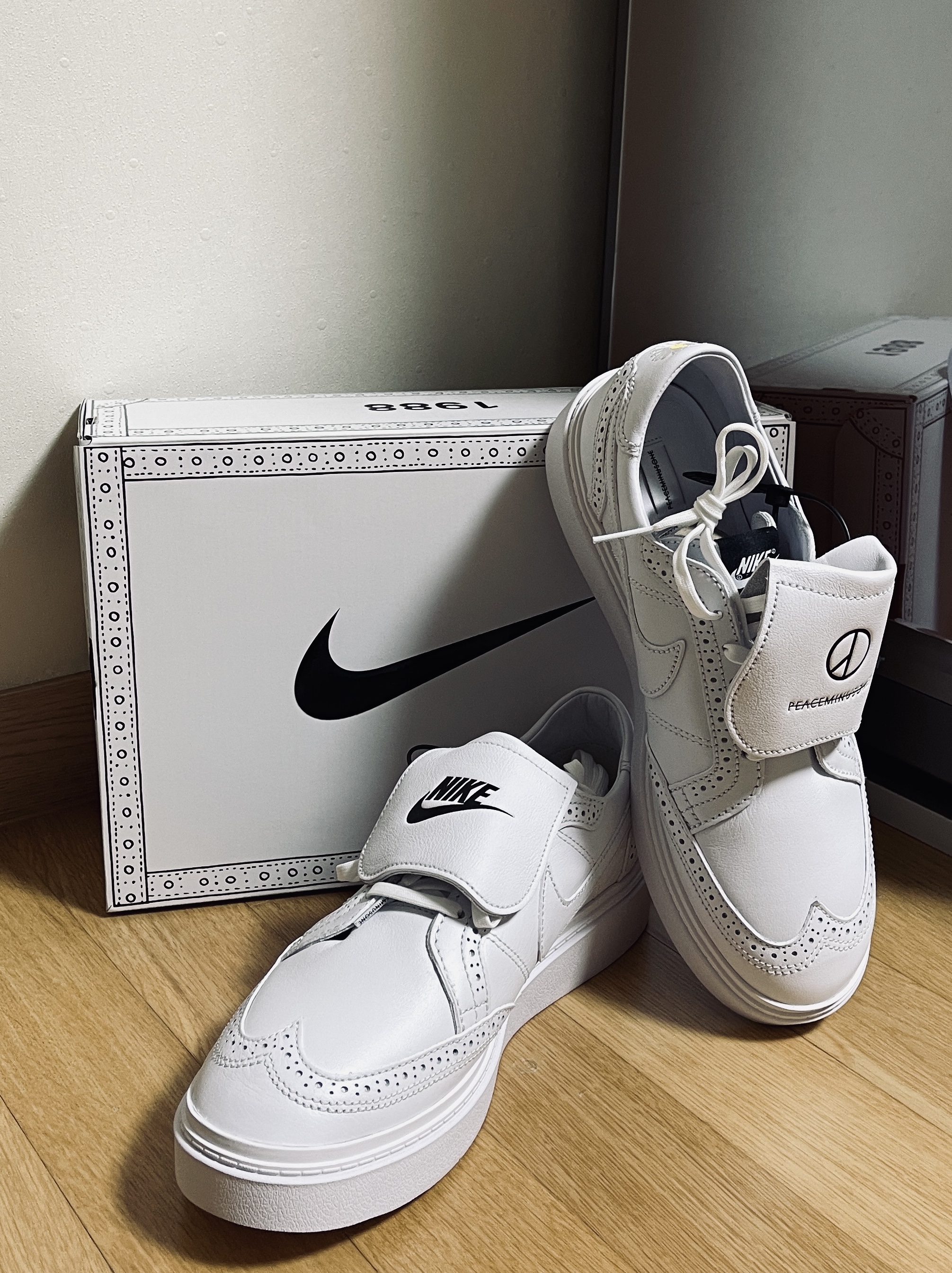 Nike x Peaceminusone Kwondo1 White 착용 스타일