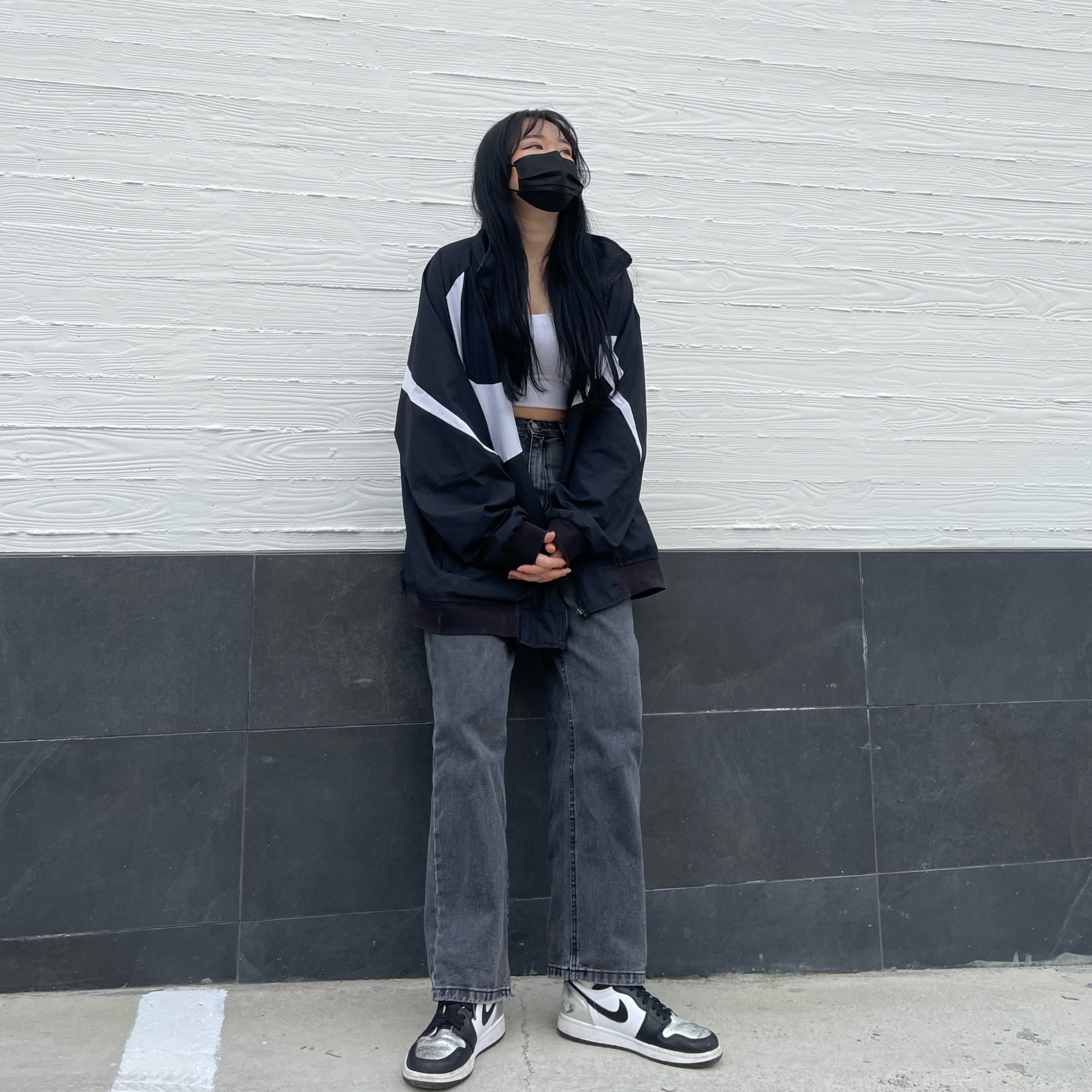 (W) Jordan 1 Retro High OG Silver Toe 착용 스타일 - 3