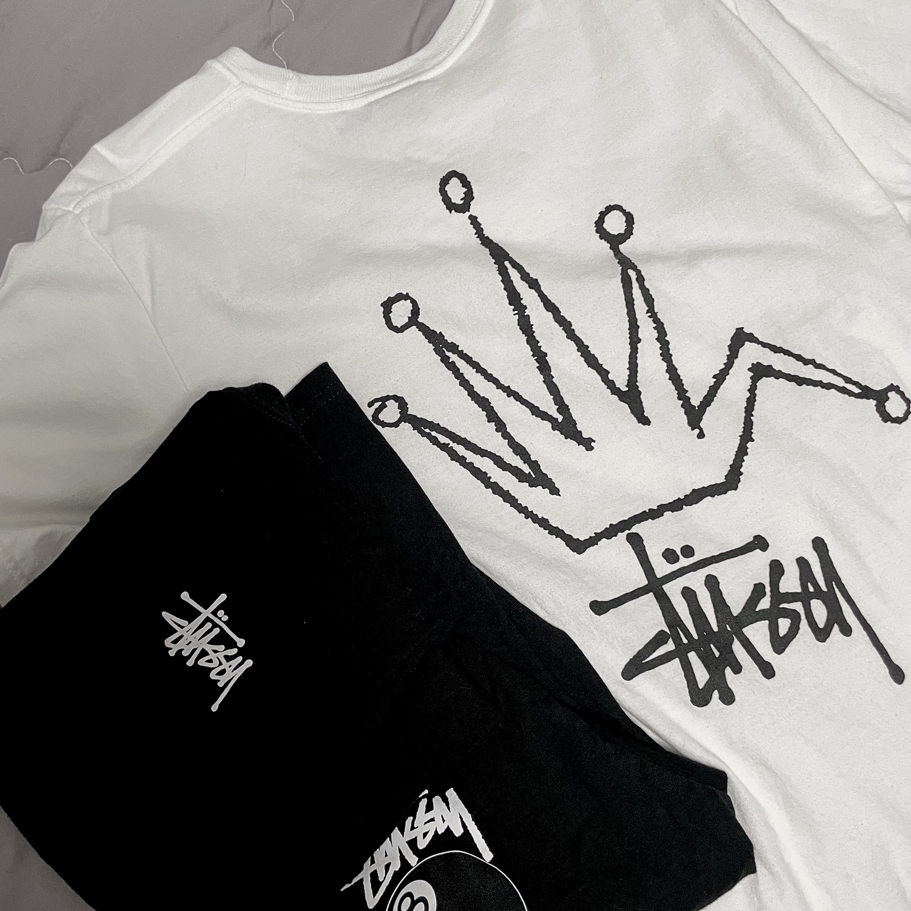 Stussy Basic Stussy T-Shirt Black 2022, Stussy 8 Ball T-Shirt Black - 22SS 착용 스타일 - 1