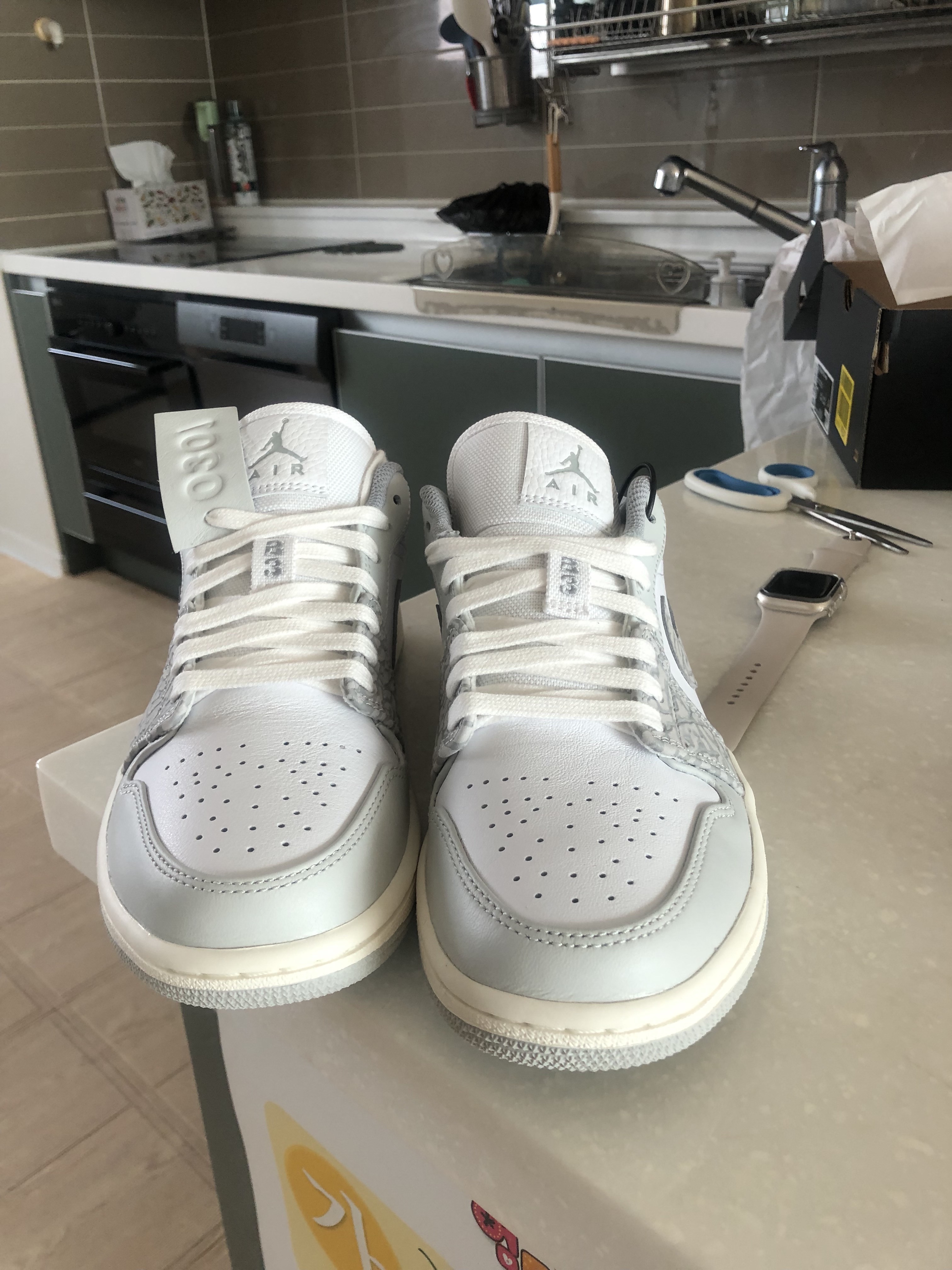 Jordan 1 Low PRM Elephant Print 착용 스타일