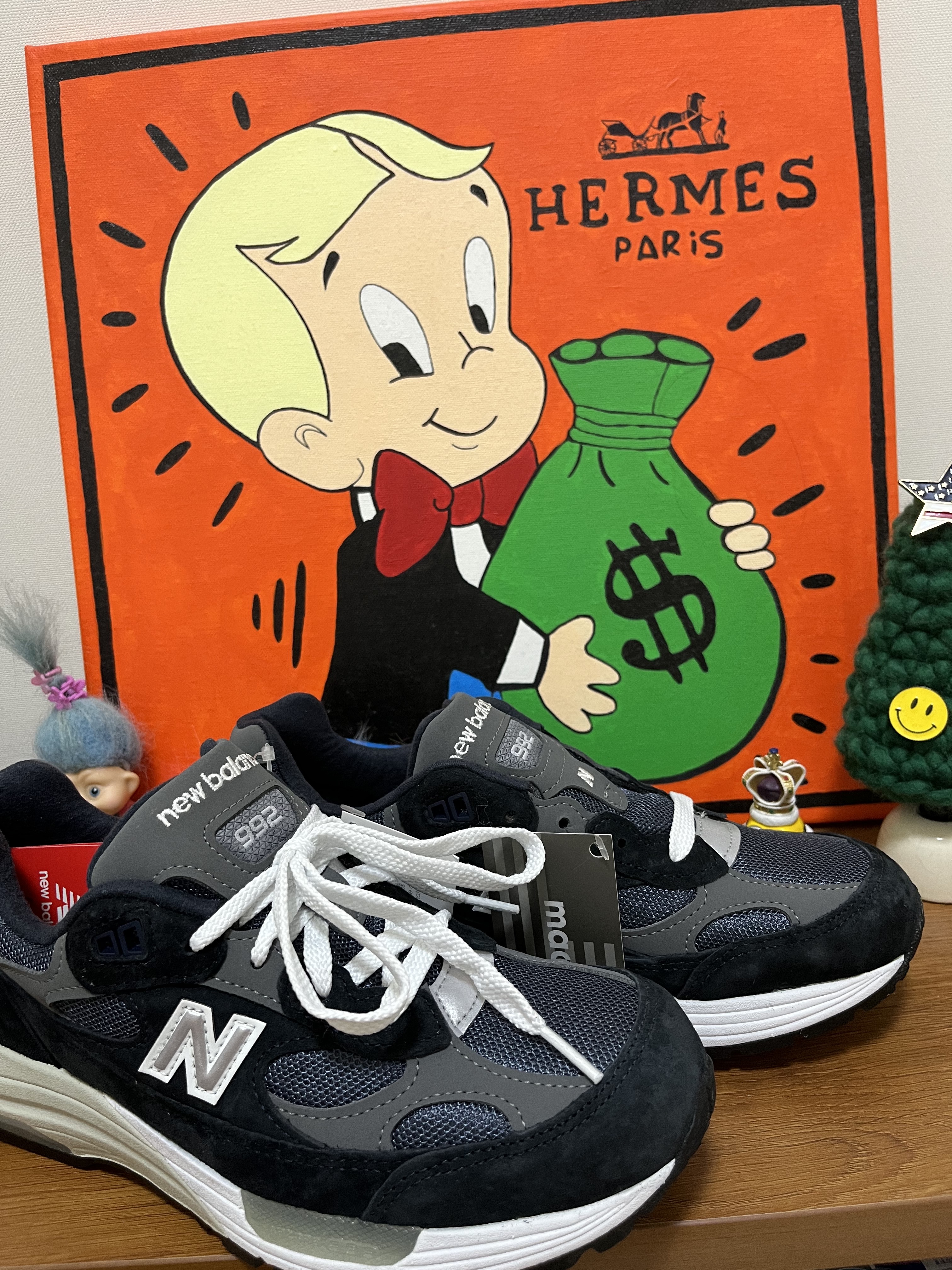 New Balance 992 Made in USA Navy 착용 스타일
