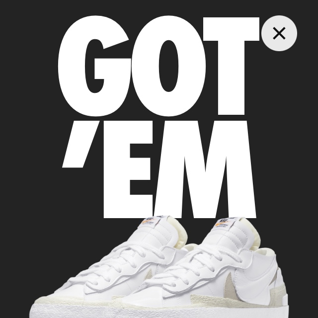 Nike x Sacai Blazer Low White Patent Leather 착용 스타일