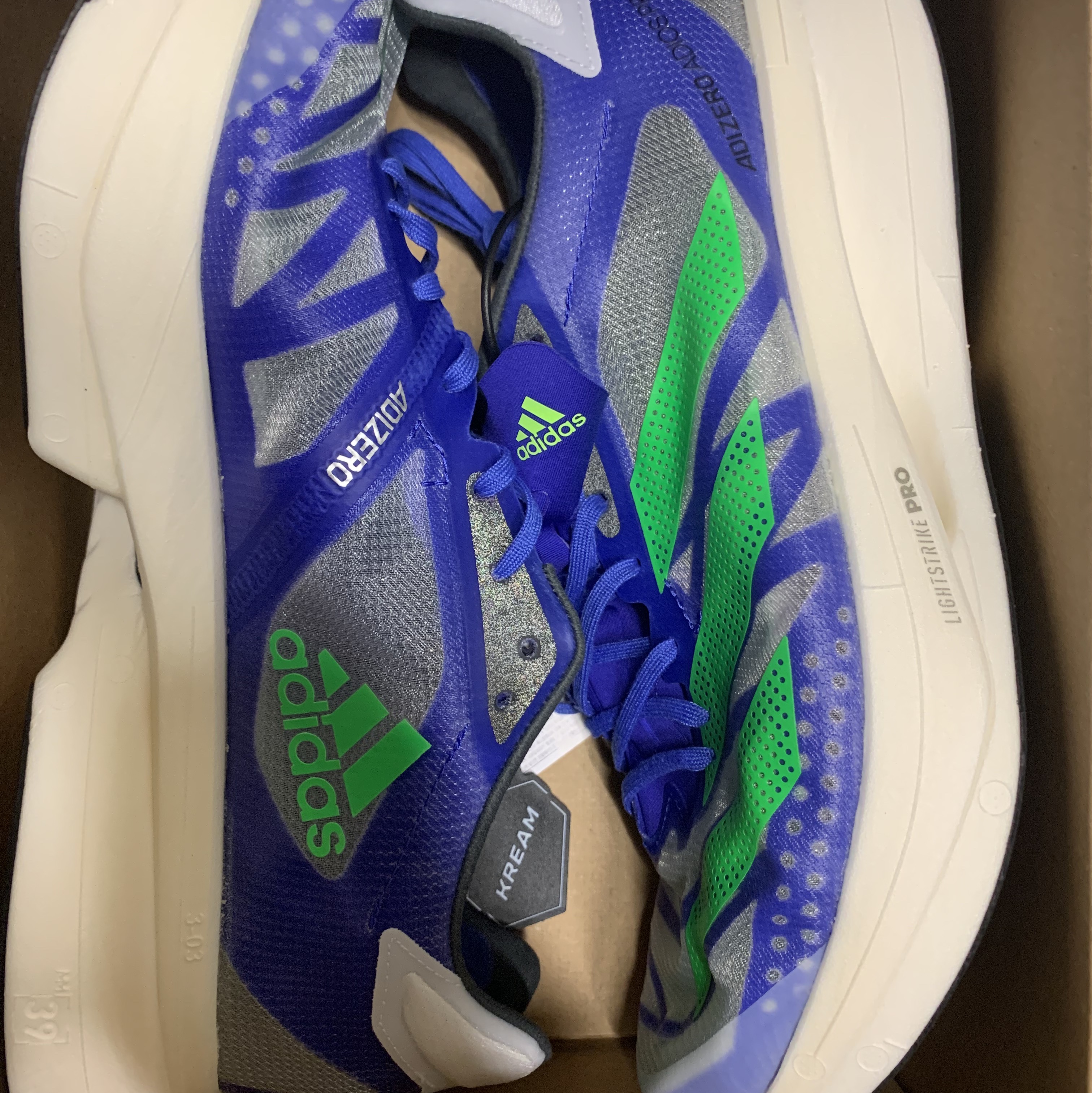 Adidas Adizero Adios Pro 2 Blue 착용 스타일