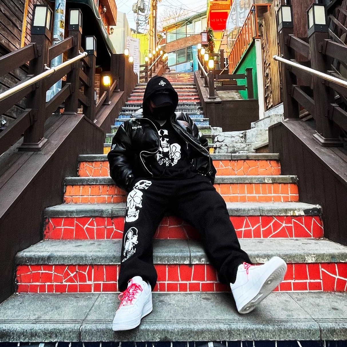 Nike x Supreme Air Force 1 Low White 착용 스타일 - 5