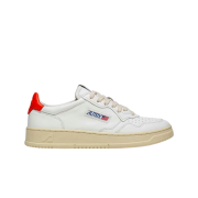 (W) Autry Medalist Low Leather Sneakers White Orange