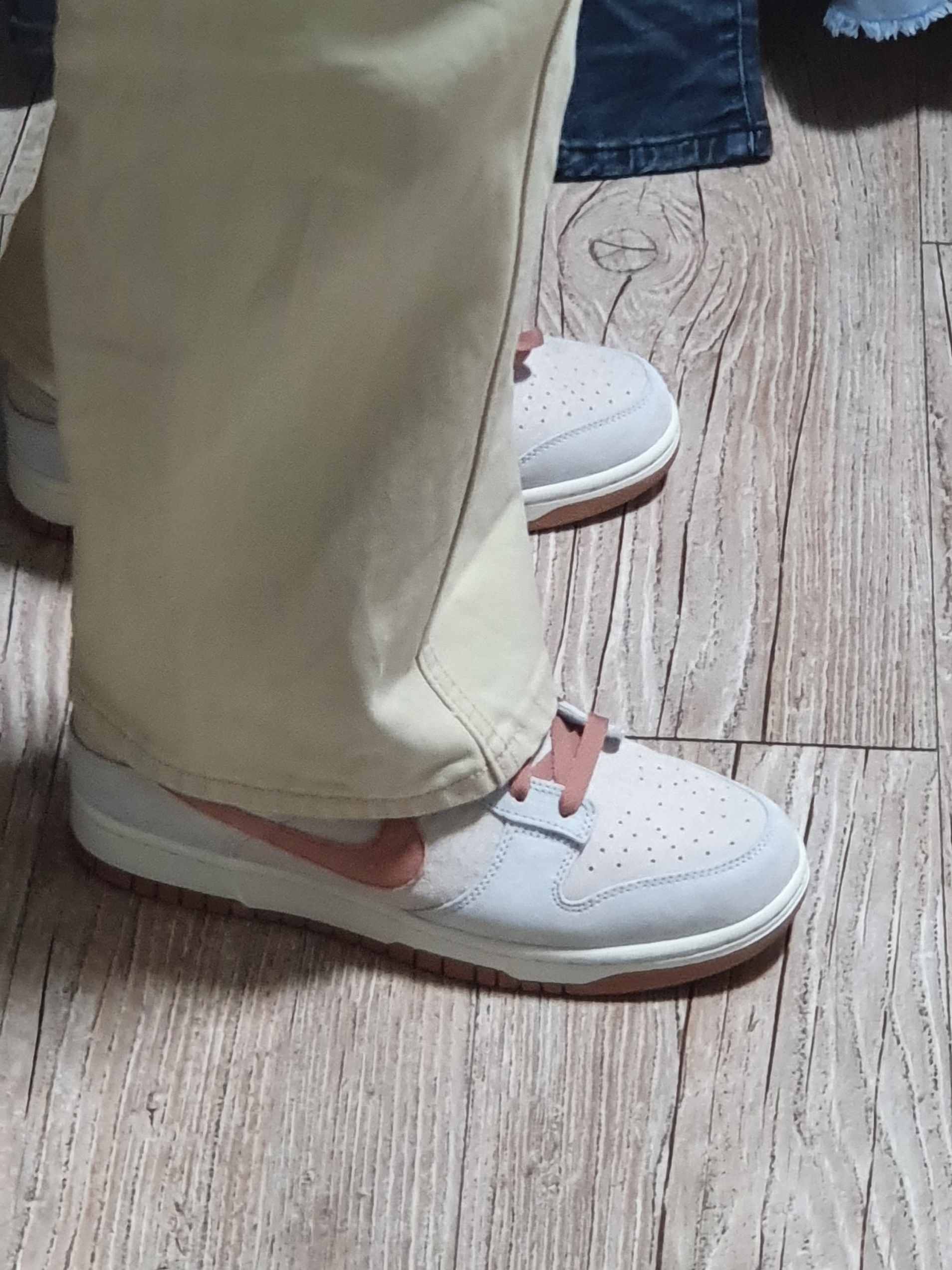Nike Dunk Low Retro PRM Fossil Rose 착용 스타일 - 2