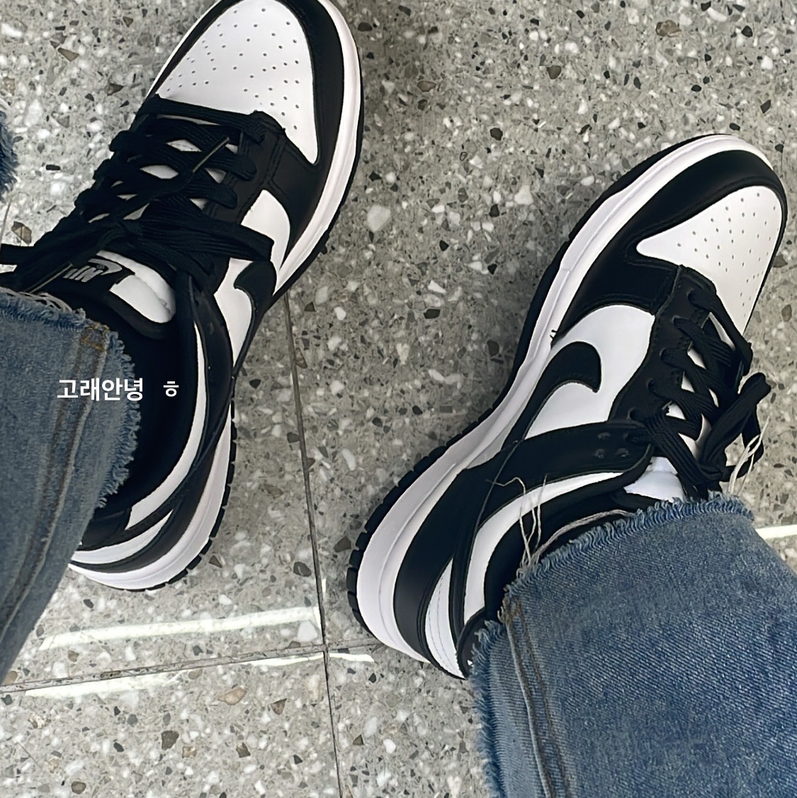 (W) Nike Dunk Low Black 착용 스타일
