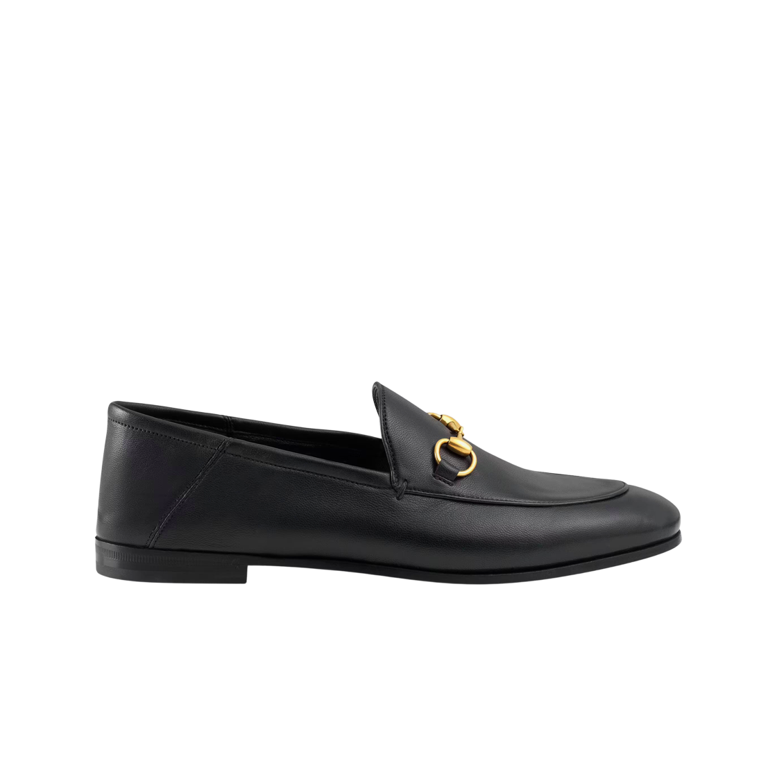 (W) 구찌 힐 폴드 홀스빗 레더 로퍼 블랙((W) Gucci Heel Folded Horsebit Leather Loafers Black)