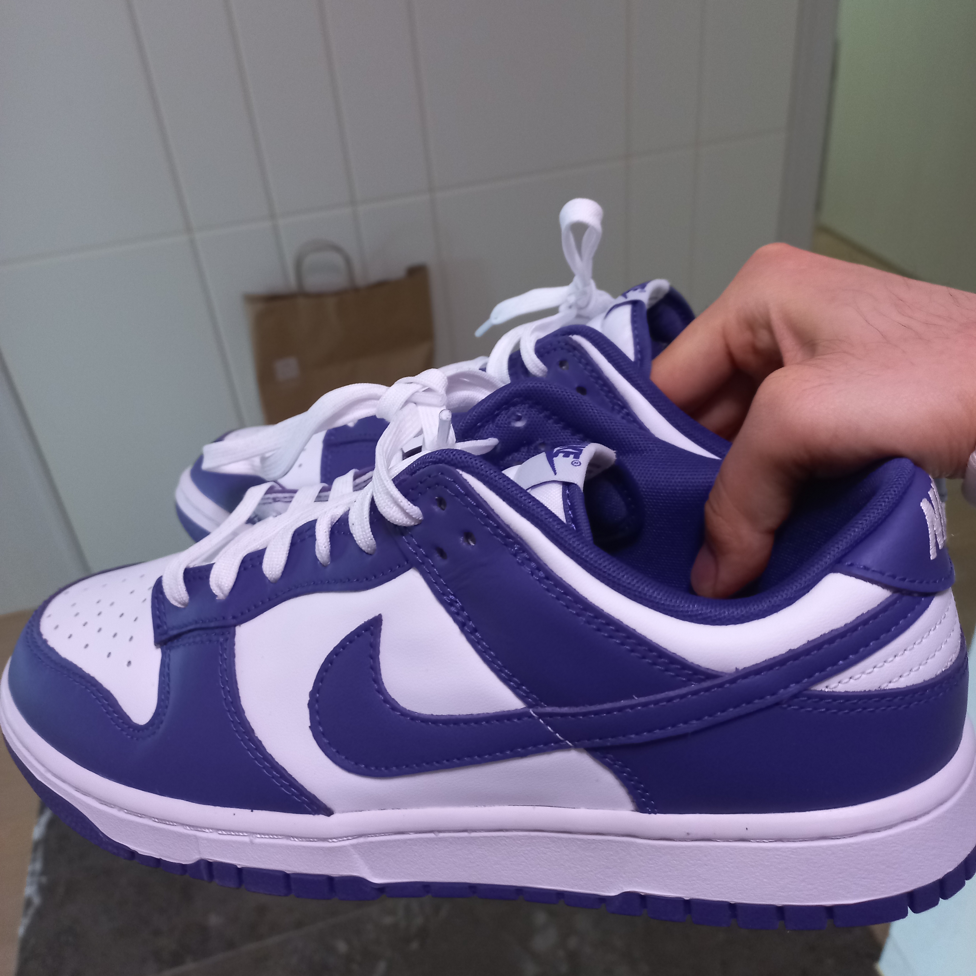 Nike Dunk Low Retro Championship Court Purple 착용 스타일