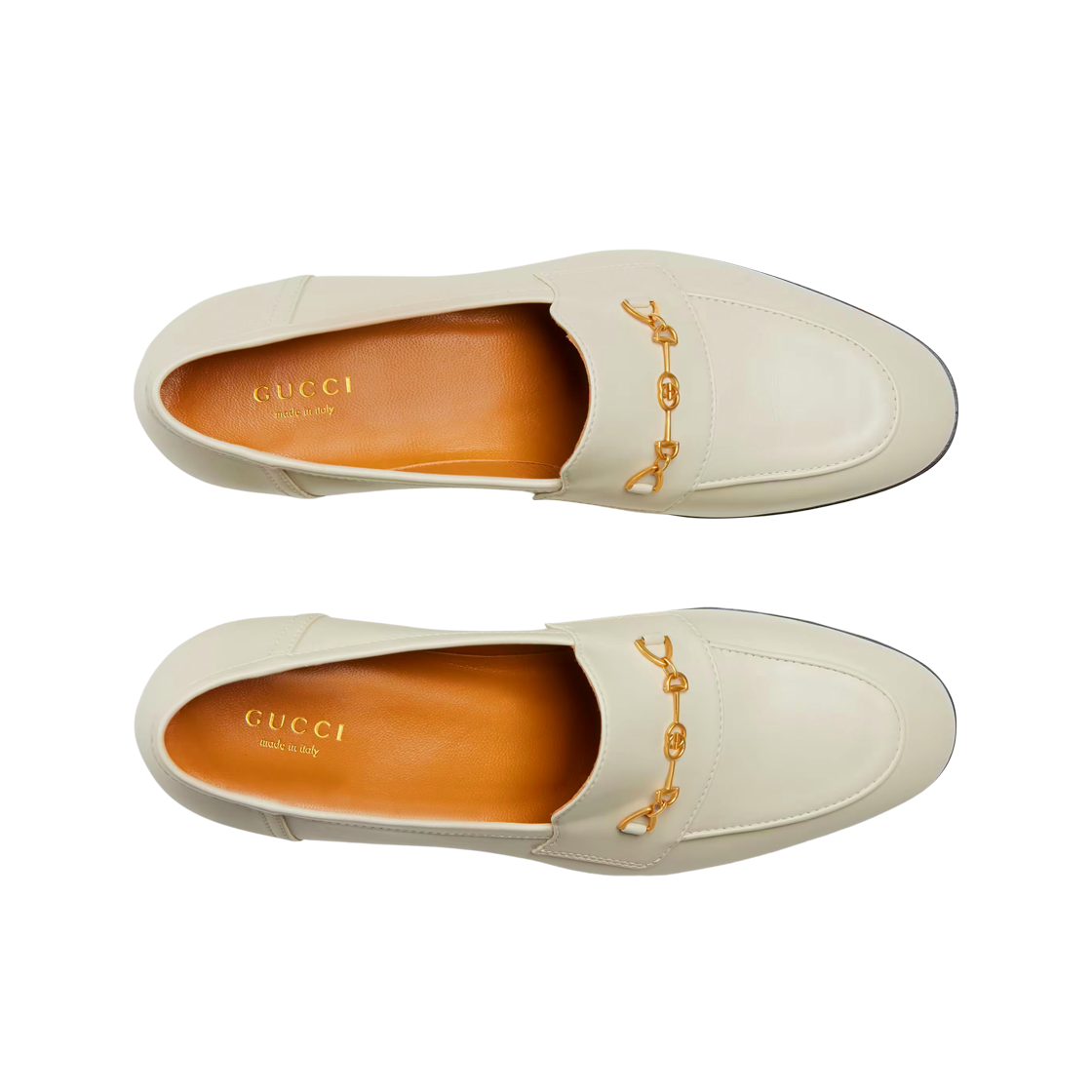 (W) 구찌 홀스빗 레더 로퍼 화이트((W) Gucci Horsebit Leather Loafers White) - 2