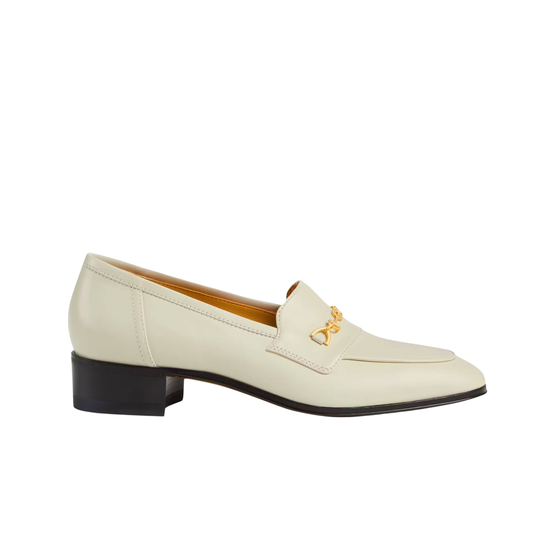 (W) Gucci Horsebit Leather Loafers White 상세 이미지 1