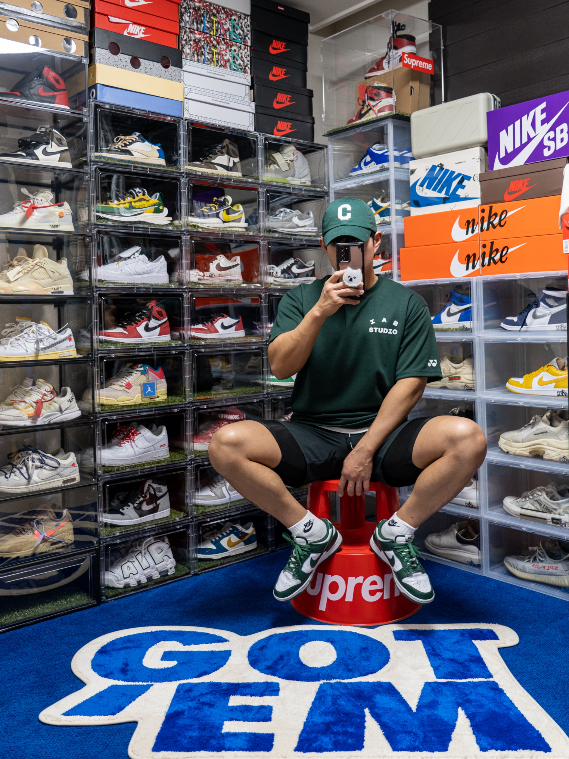 IAB Studio x Yonex T-Shirt Green, Nike Dunk Low Retro Varsity Green 착용 스타일 - 1
