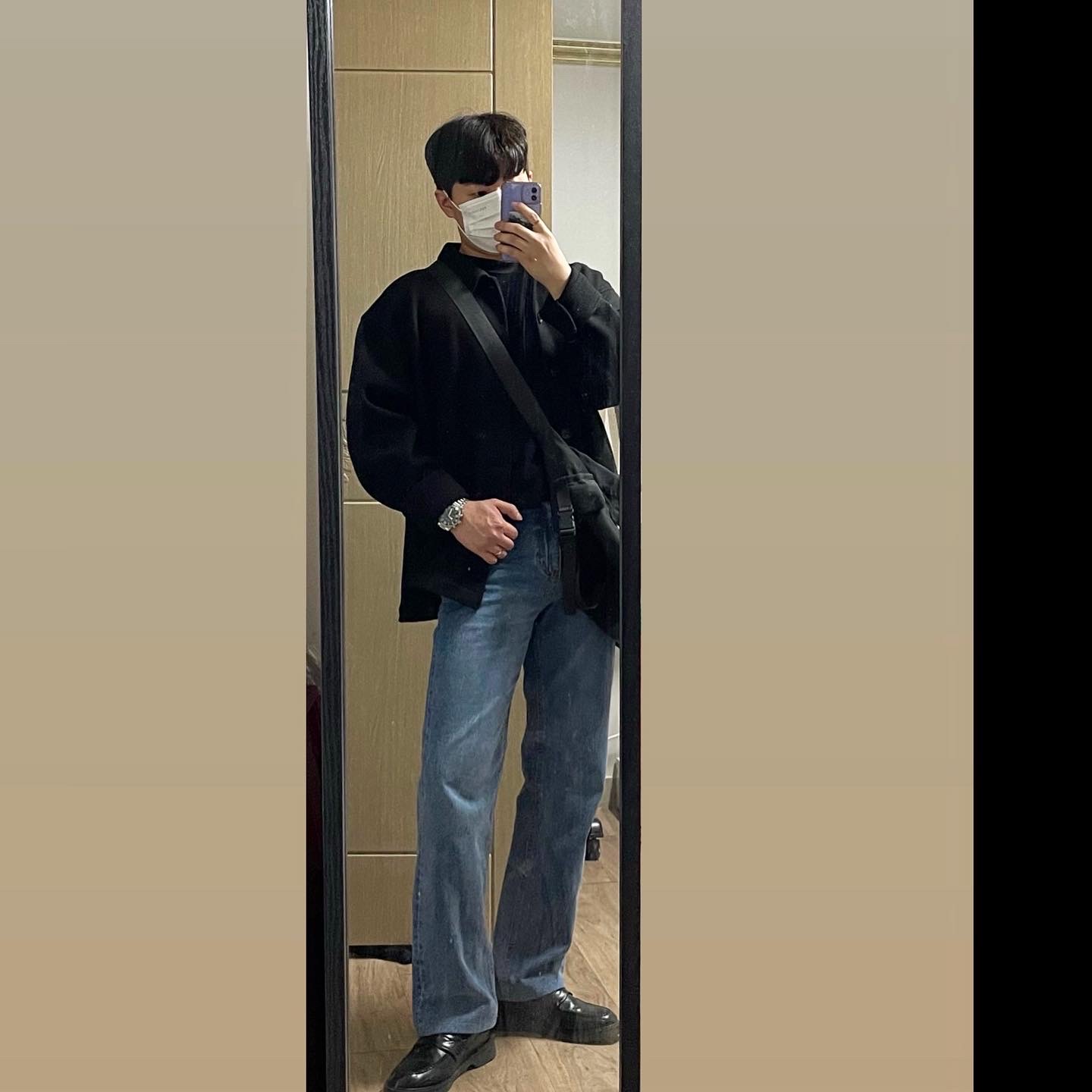 Stone Island 64450 Long Sleeve Crewneck Sweatshirt Black - 21SS 착용 스타일 - 2