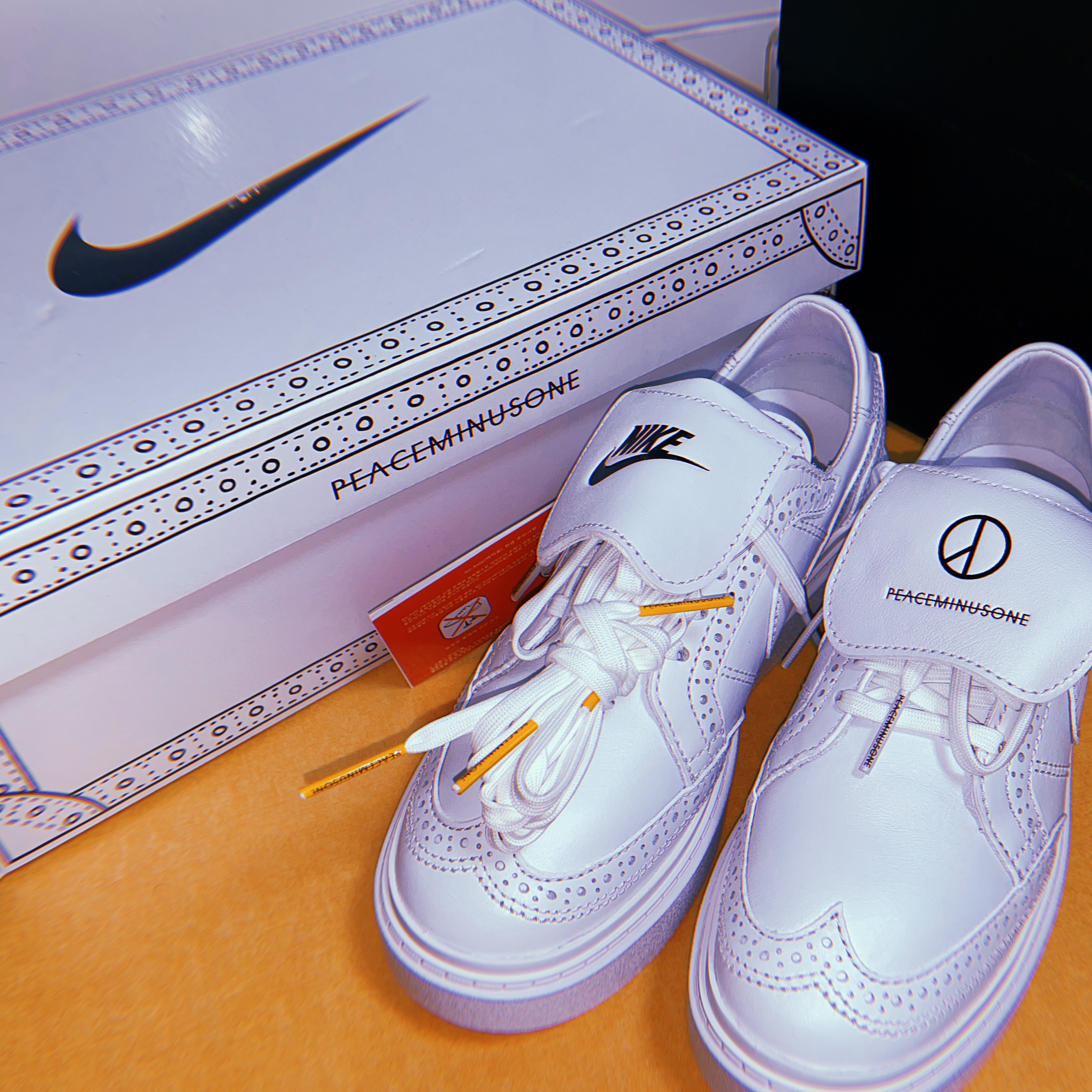 Nike x Peaceminusone Kwondo1 White 착용 스타일 - 5